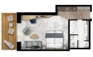 Quark Ultramarine Deluxe Balcony Suite