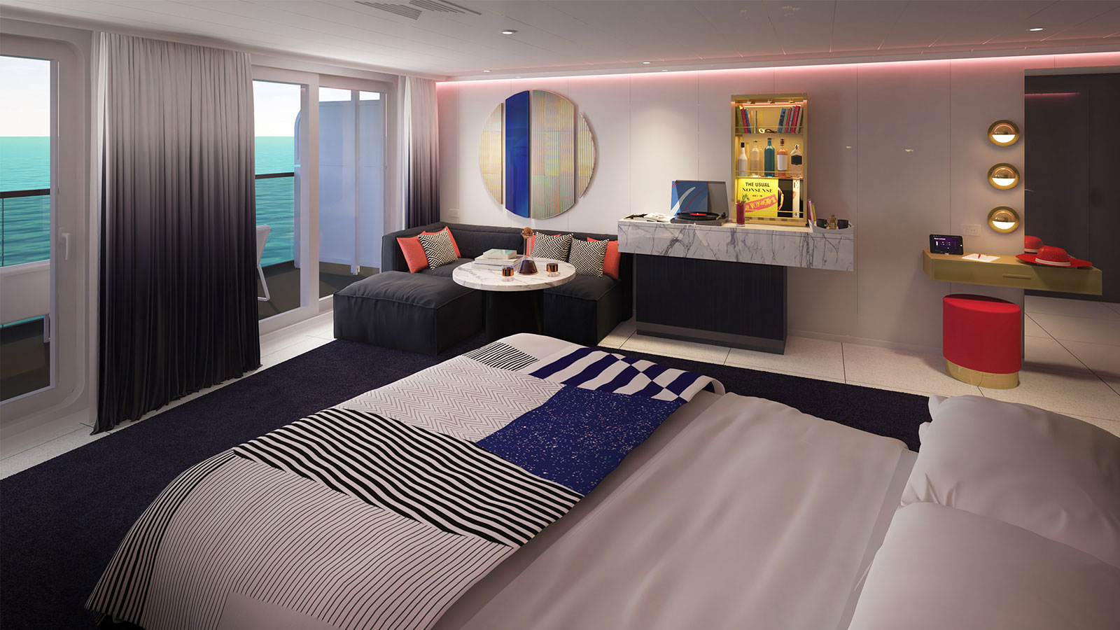Virgin Voyages - Valiant Lady - Rockstar Suite Brilliant Suite 1.jpg