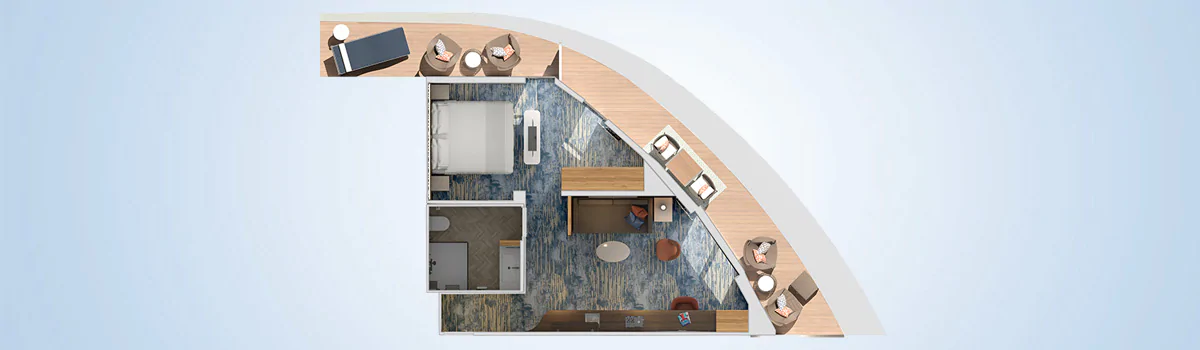 Carnival Excel Corner Suite (Split Balcony)
