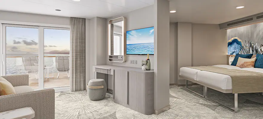 Aft-Facing Suite with Large Balcony