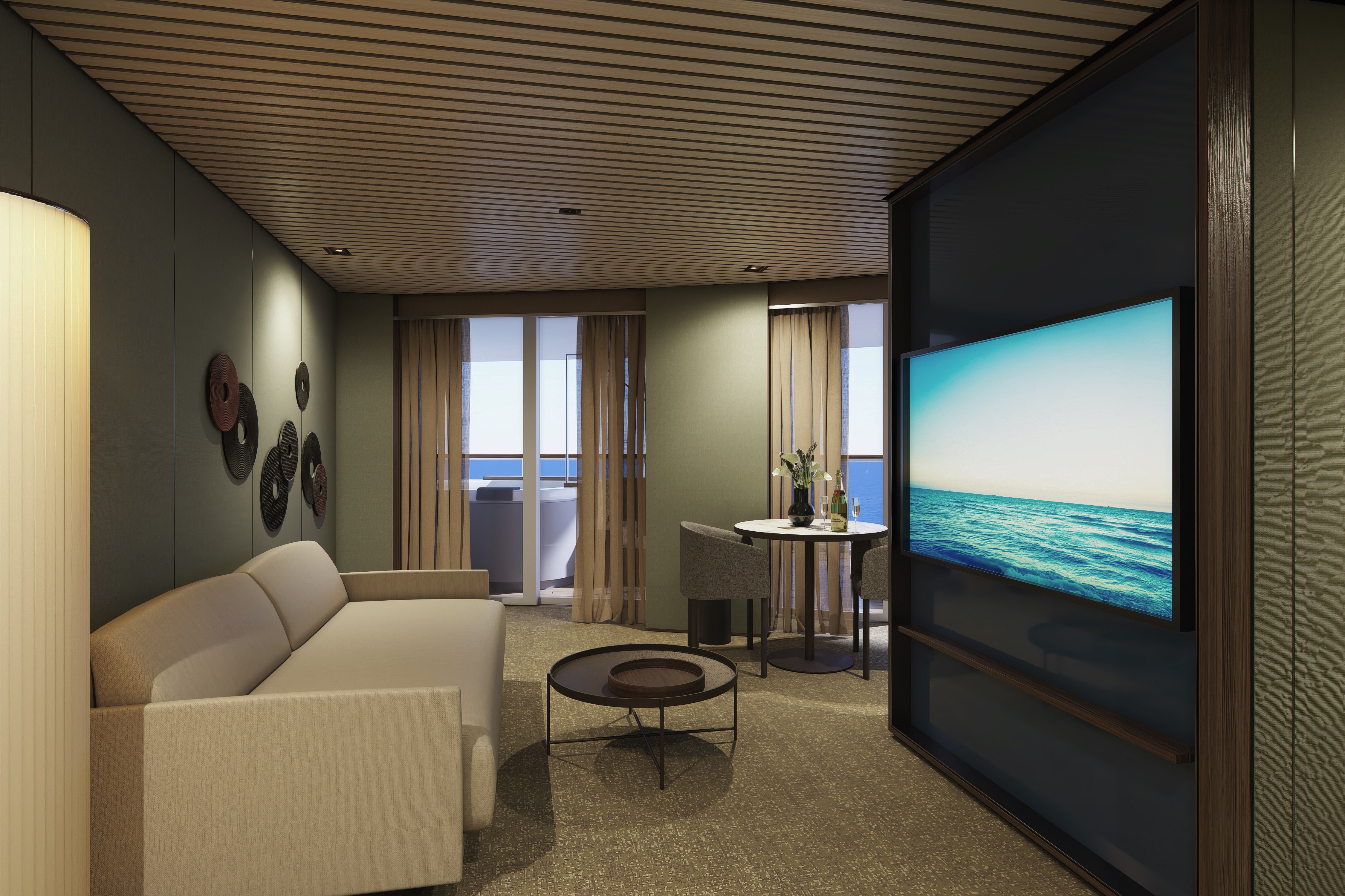 The Haven Aft-Facing Owner's Suite with Master Bedroom & Large Balcony