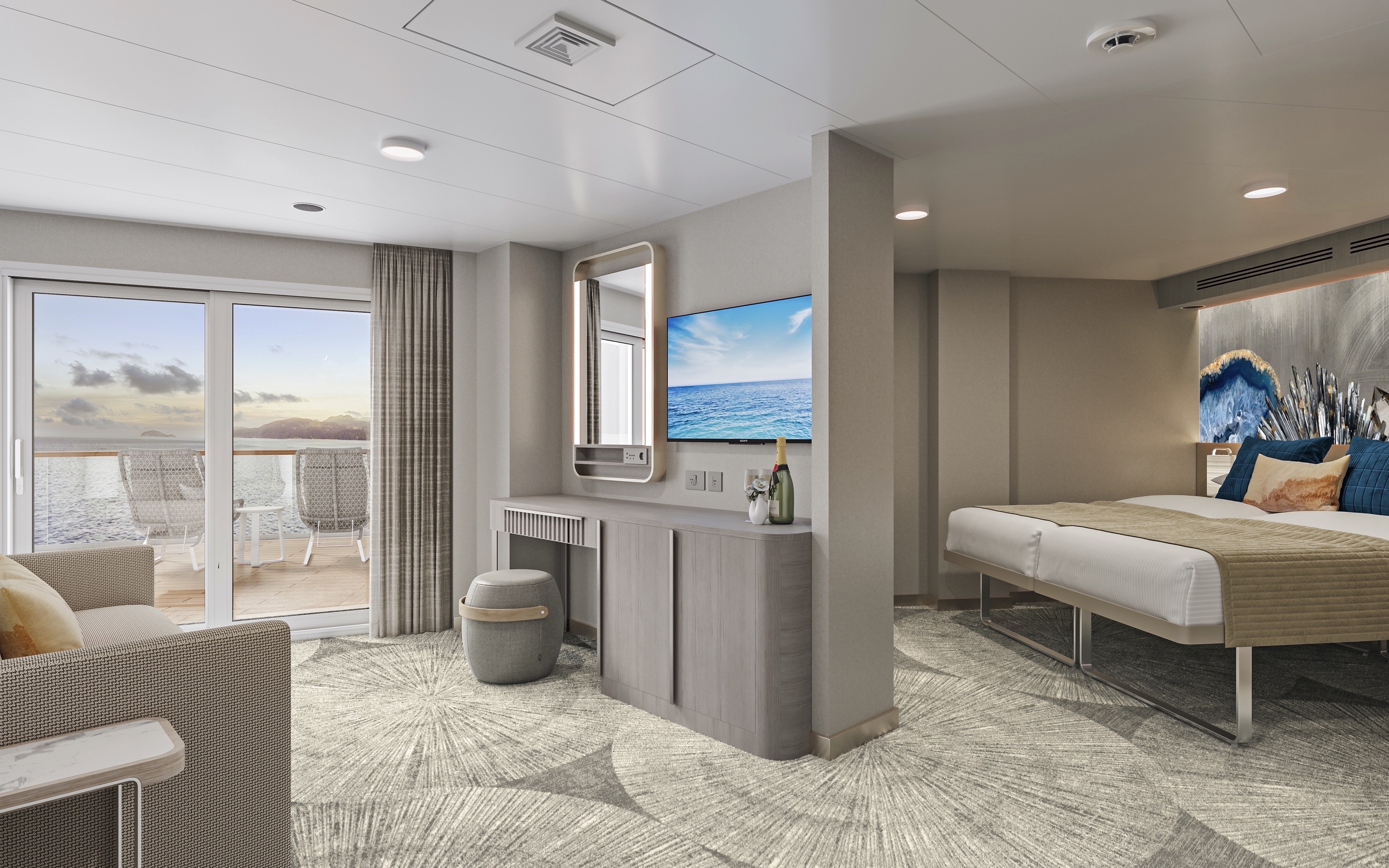 Aft-Facing Suite with Large Balcony