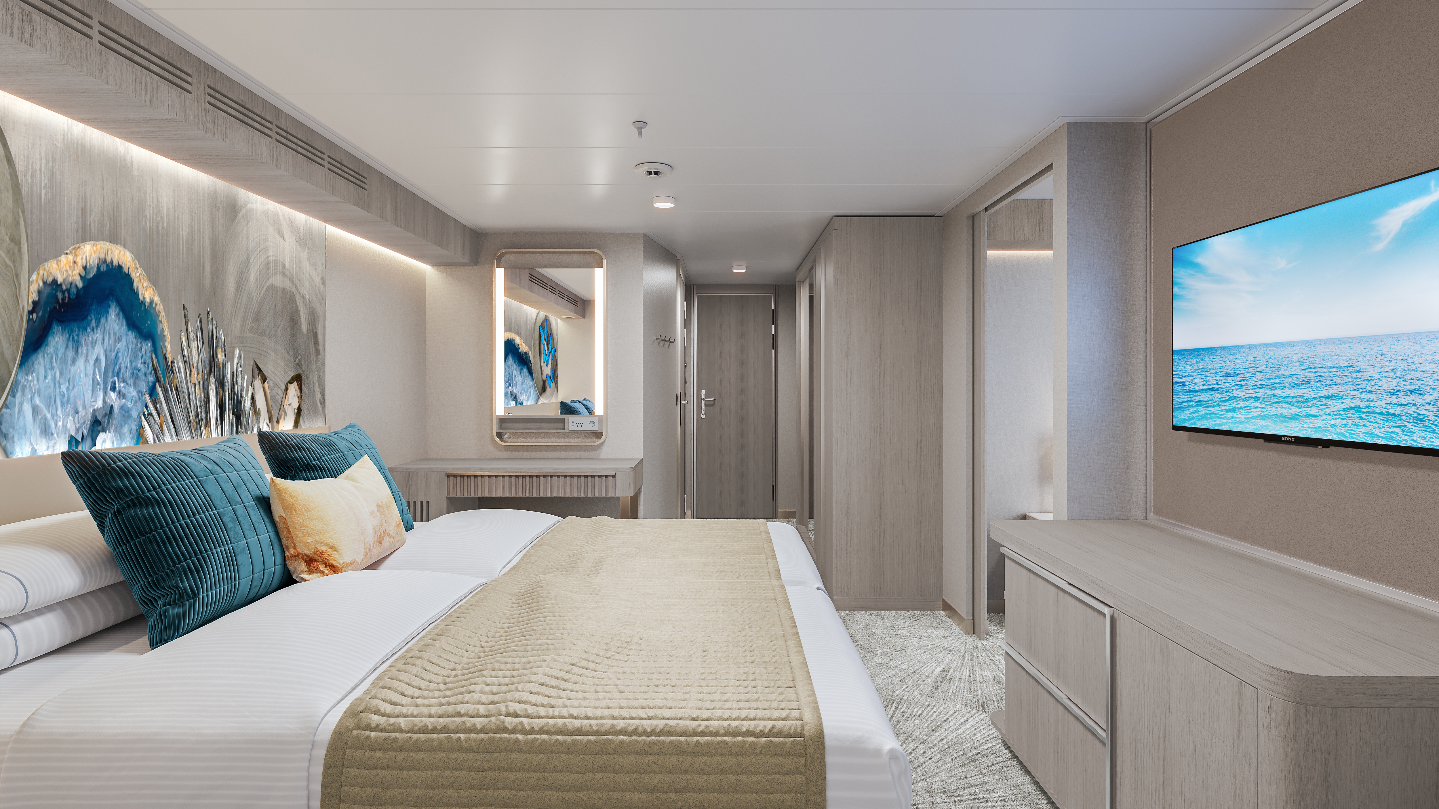 Forward-Facing Suite with Master Bedroom & Large Balcony