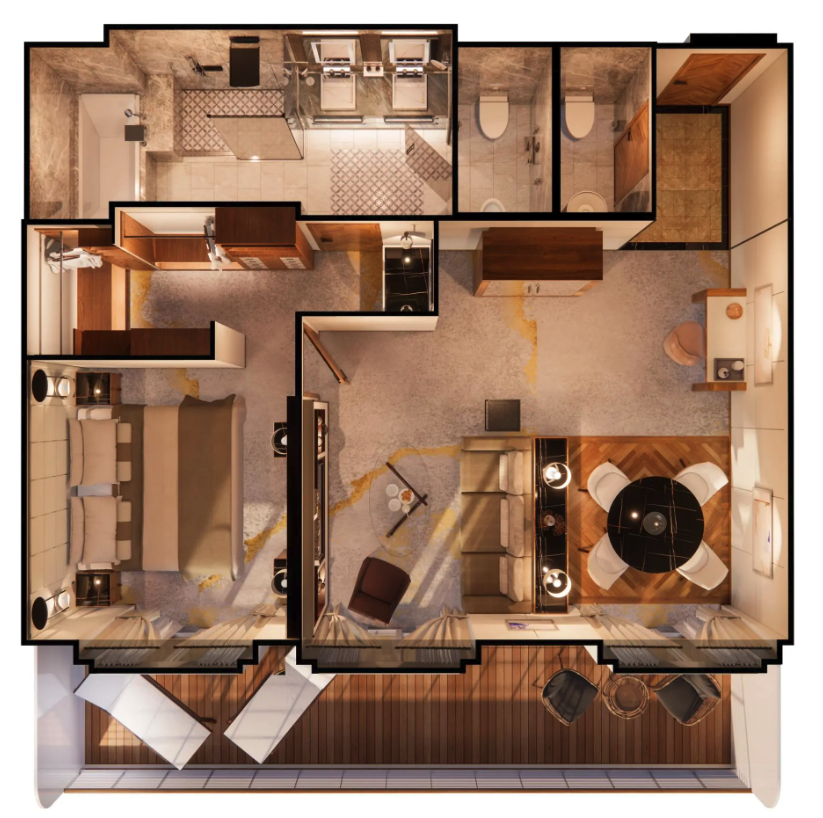 Crystal Cruises Crystal Serenity Junior Crystal Penthouse Suite 1.png