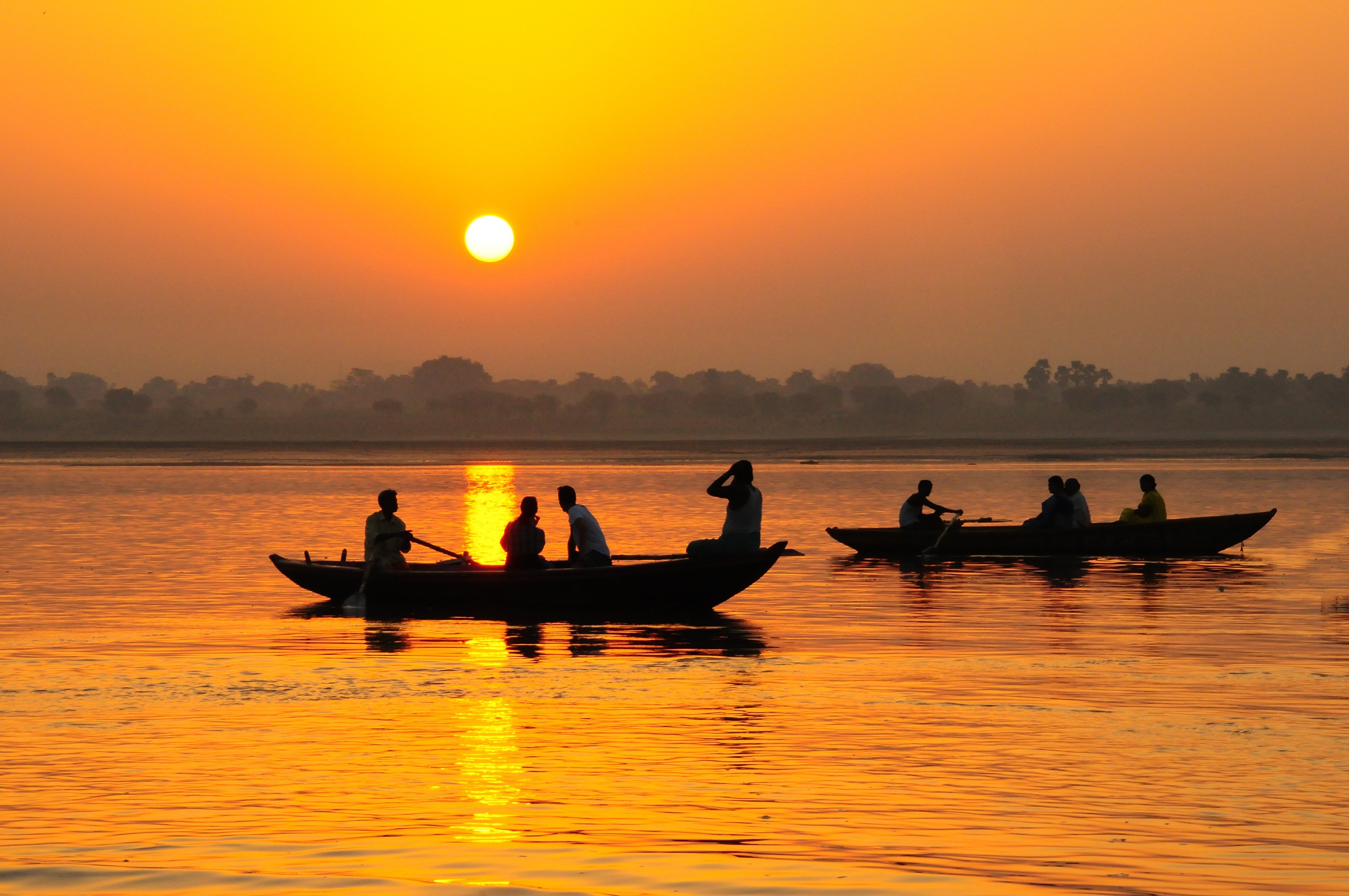 Boats on the Brahmaputra