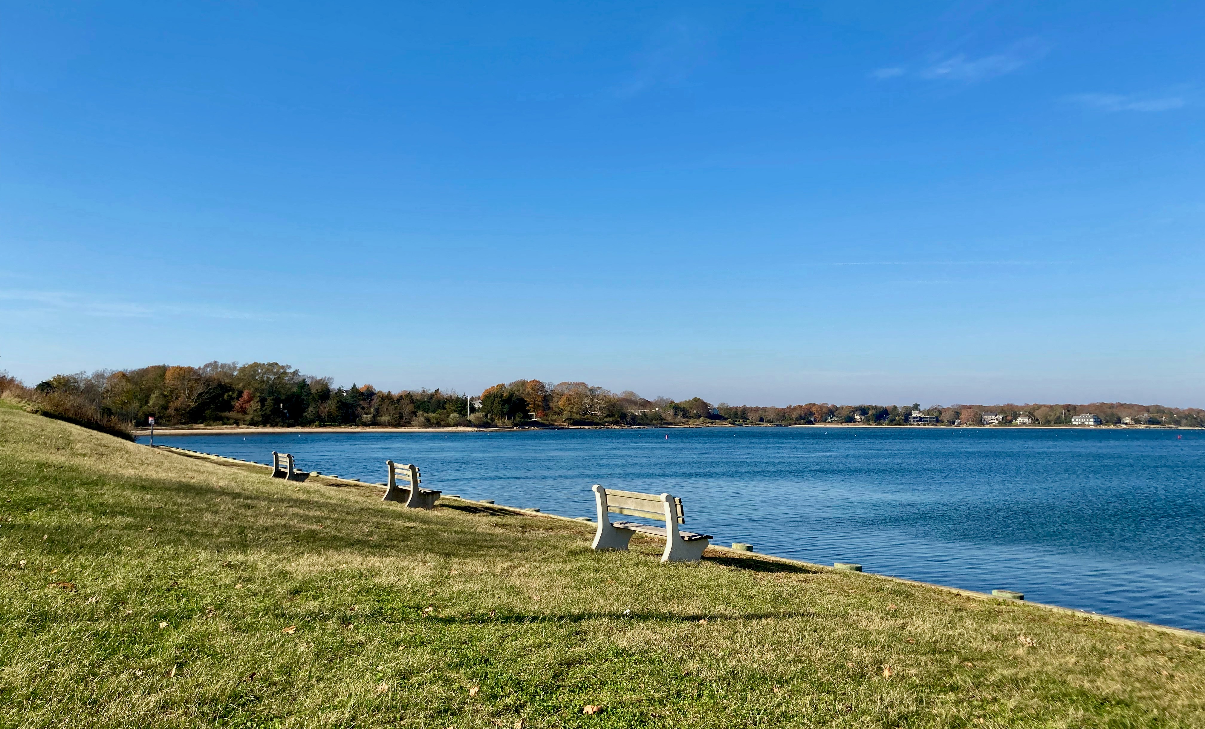 Benches in Sag Harbor, Long Island, New York