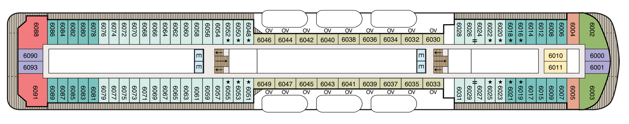 Oceania Cruises, R-Class, Ragatta, Deck 6.png