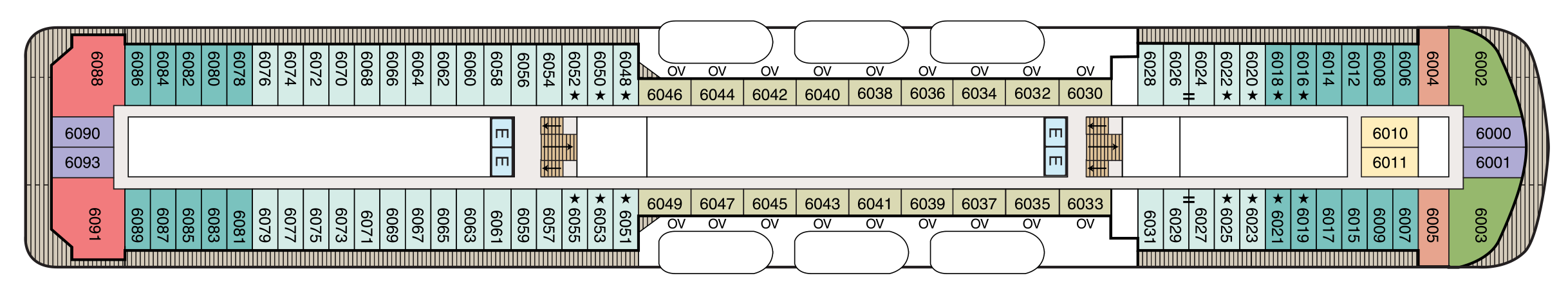 Oceania Cruises, R-Class, Sirena , Deck 6.png