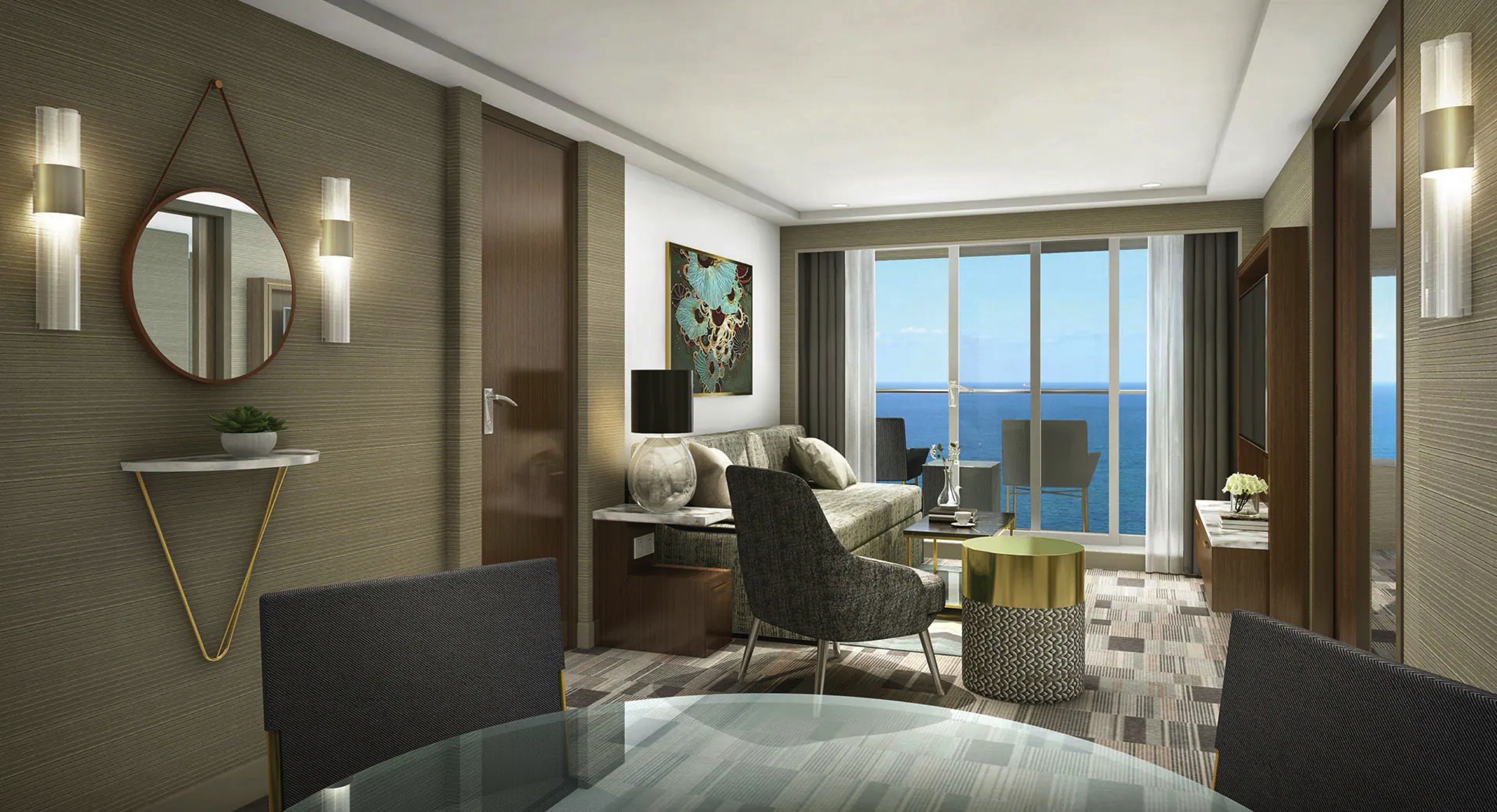 Ncl, Norwegian Spirit, Aft Facing Owner's Suite With Master Bedroom & Balcony 1