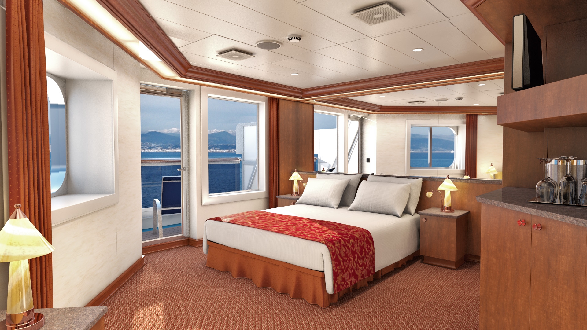 Carnival Splendor   Junior Suite, Credit. Sim Co Vr