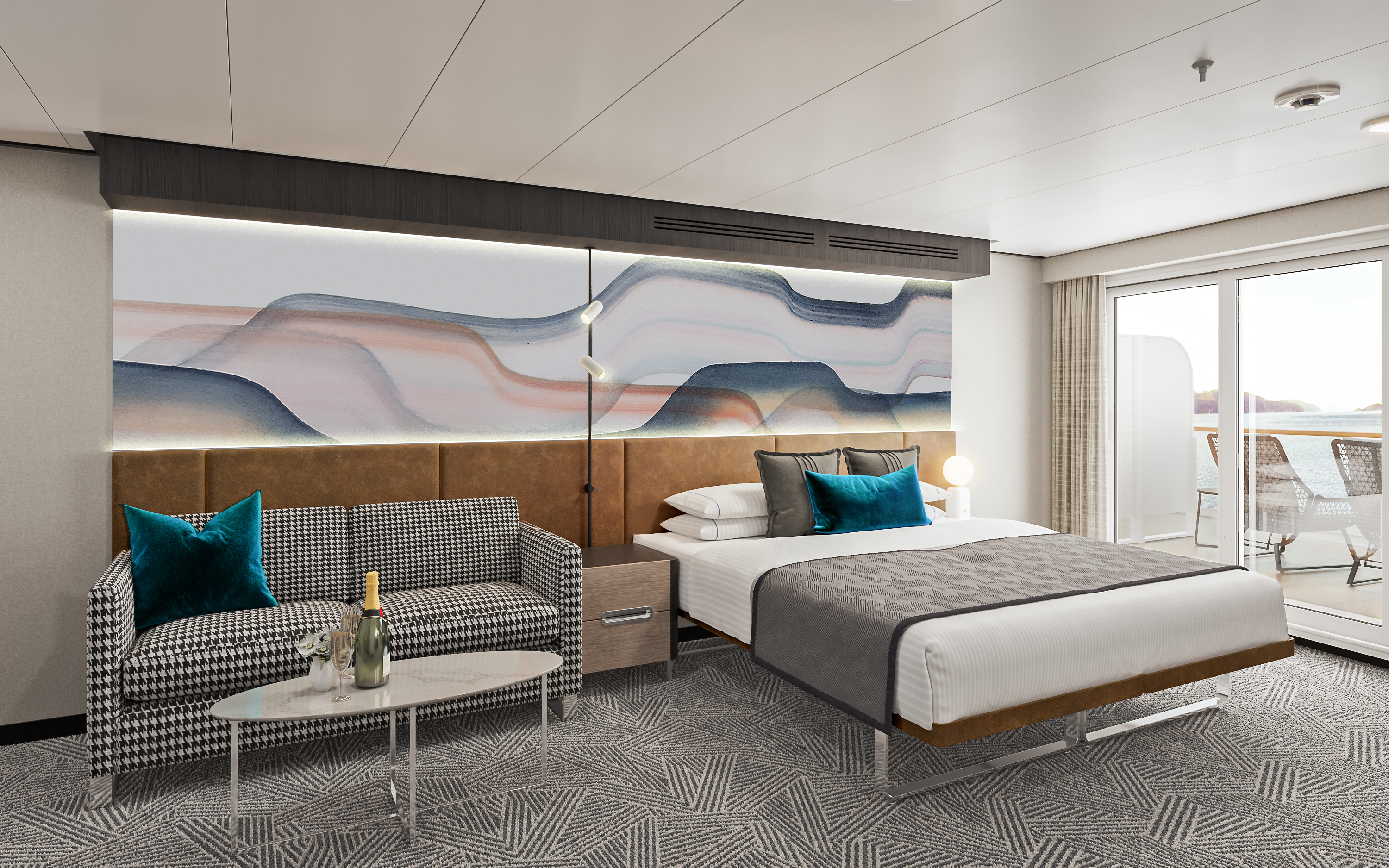 Norwegian Cruise Line, Norwegian Aqua Club Balcony Suite M2 Center