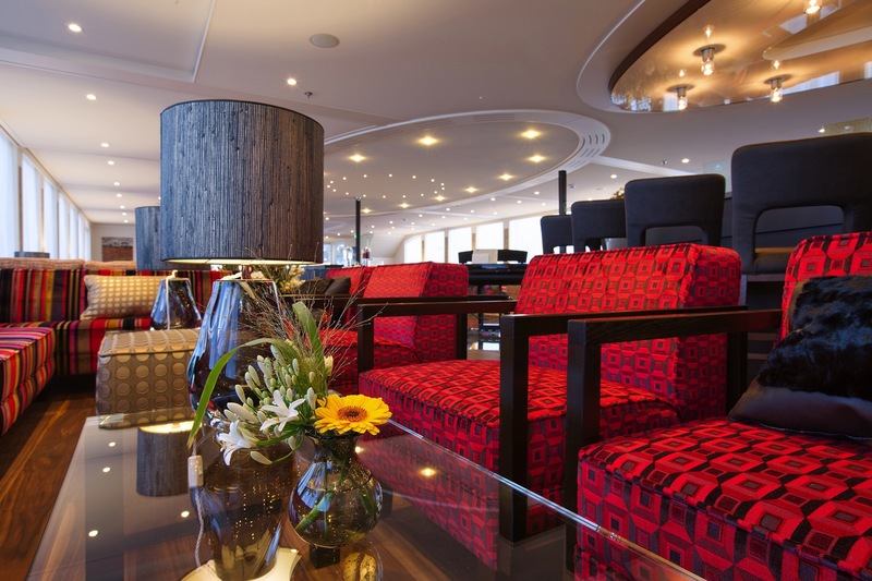 A lounge on board.