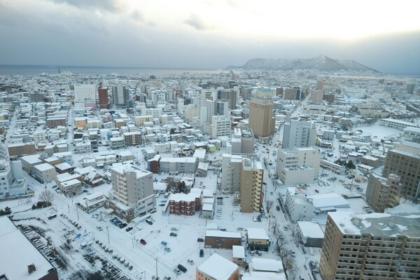 Snowy Hakodate, Hokkaido, Japan