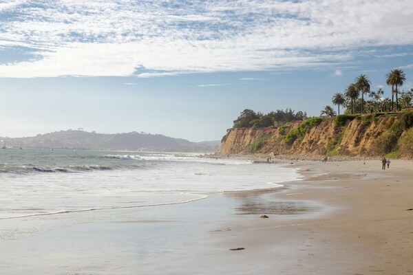 View of the beach in Santa Barbara, California, USA