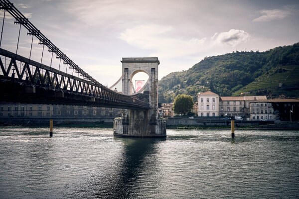 Bridge over river, Tain-l'Hermitage