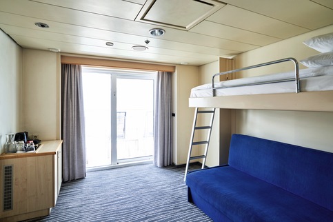 Marella Cruises, Marella Voyager, Family Balcony Cabin 3 ©Tom Fallon.jpg