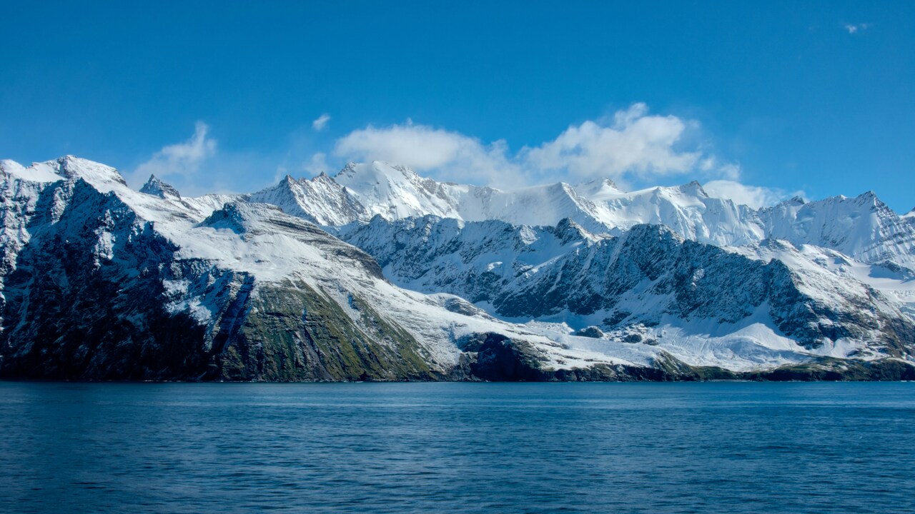 Scenery of South Georgia in the Atlantic Ocean