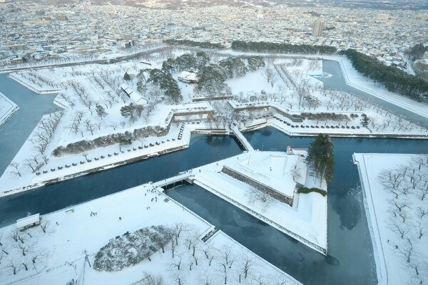 Snowy Hakodate, Hokkaido, Japan