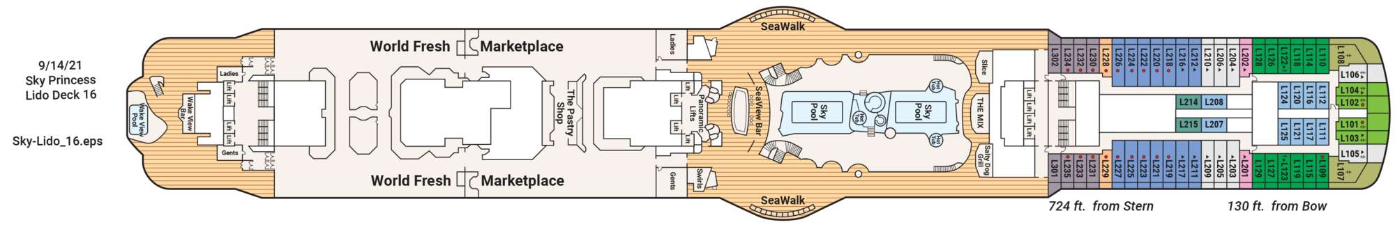 Deck 16 - Lido plan