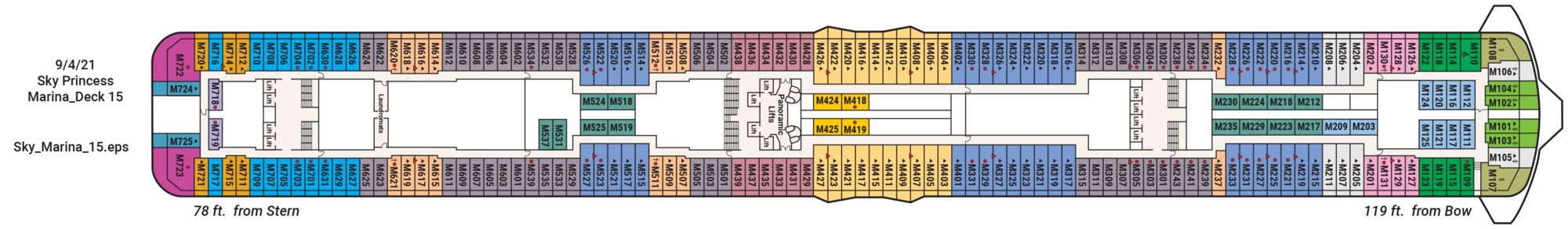 Deck 15 - Marina plan