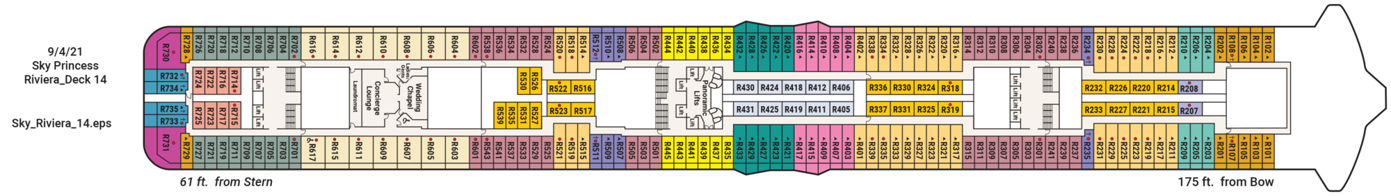Deck 14 - Riviera plan