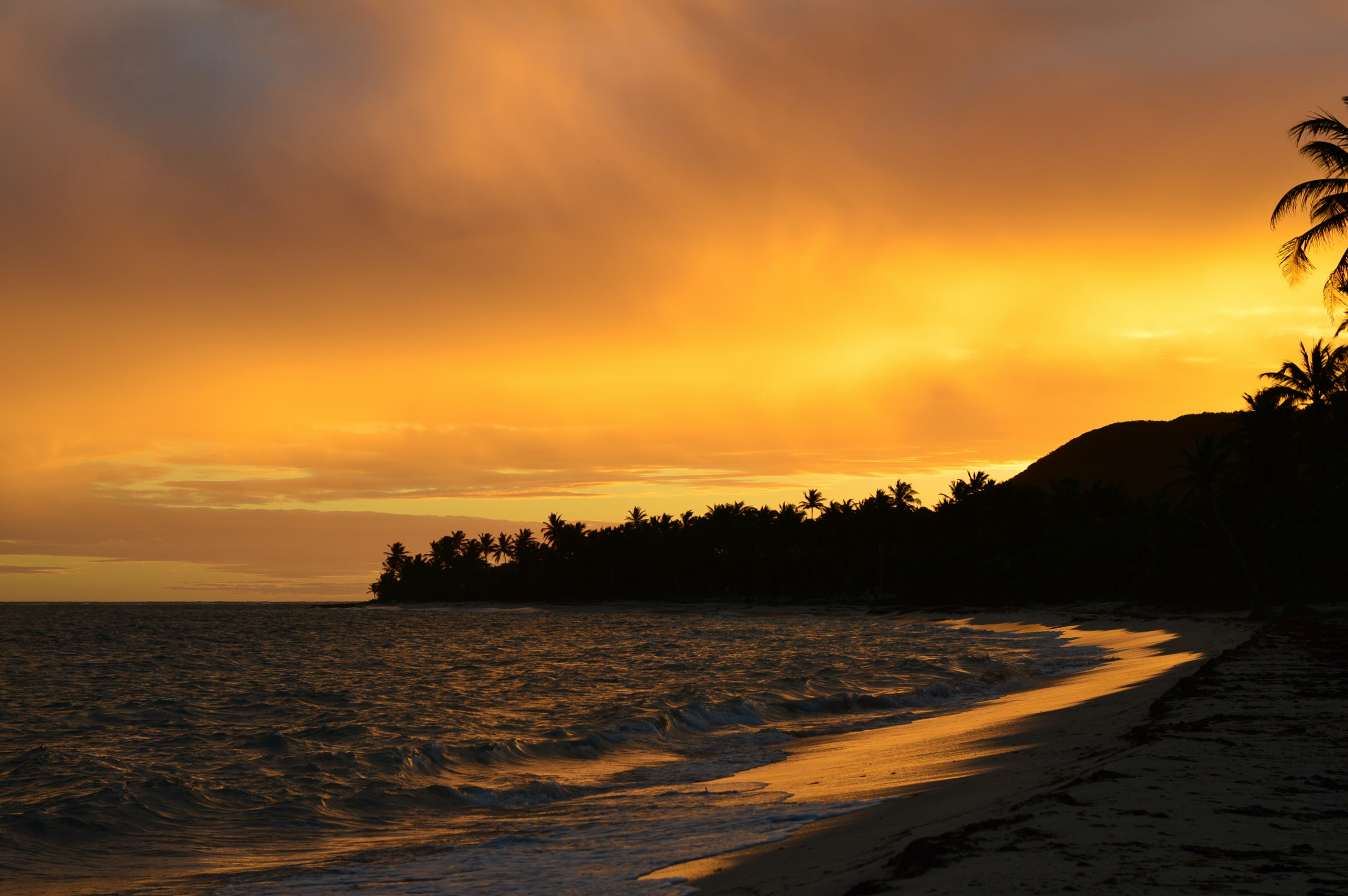 Coucher de soleil - La Feuillère, Capesterre de Marie-Galante, Guadeloupe