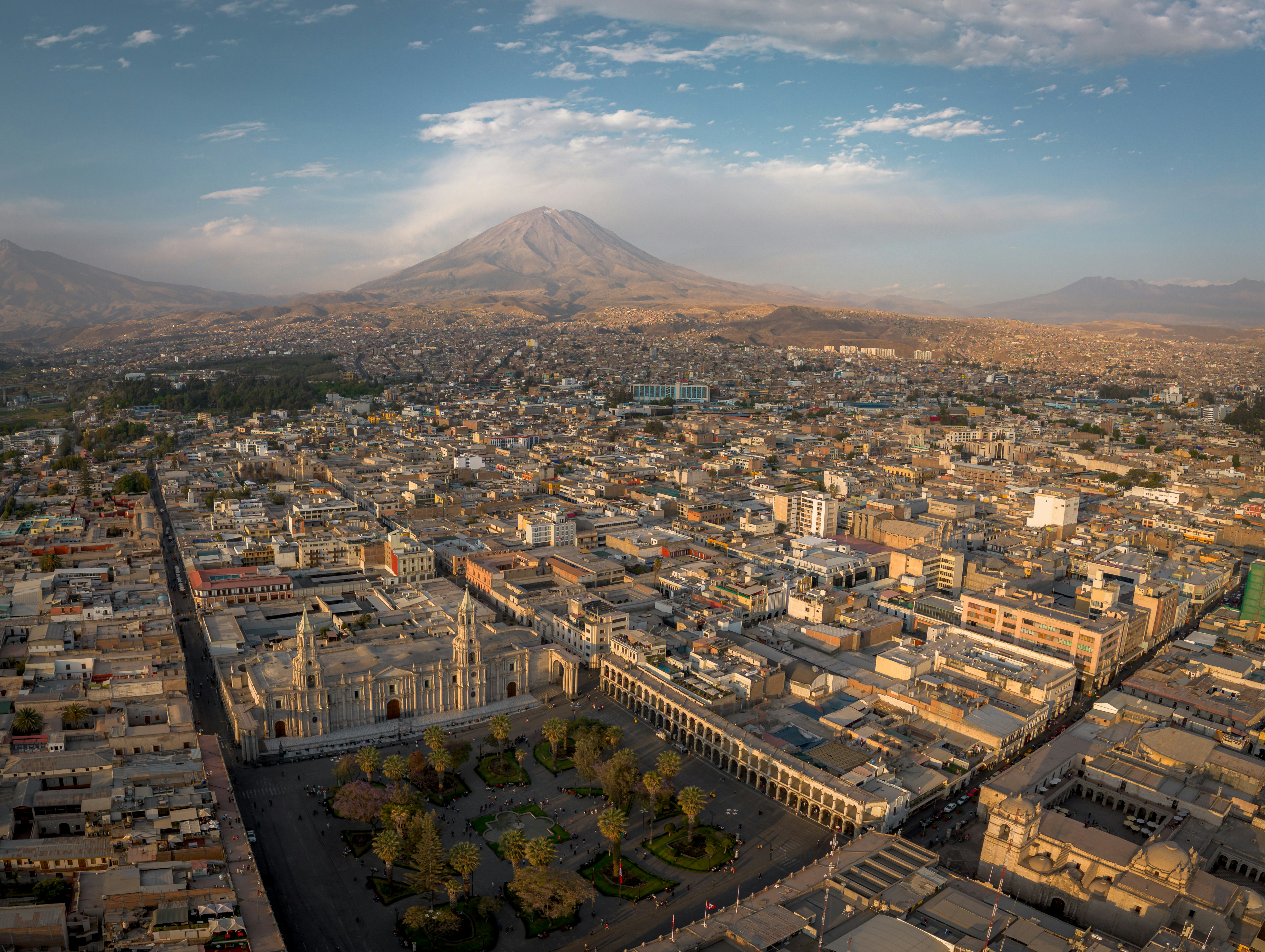 A panaromic shot of the city of Arequipa