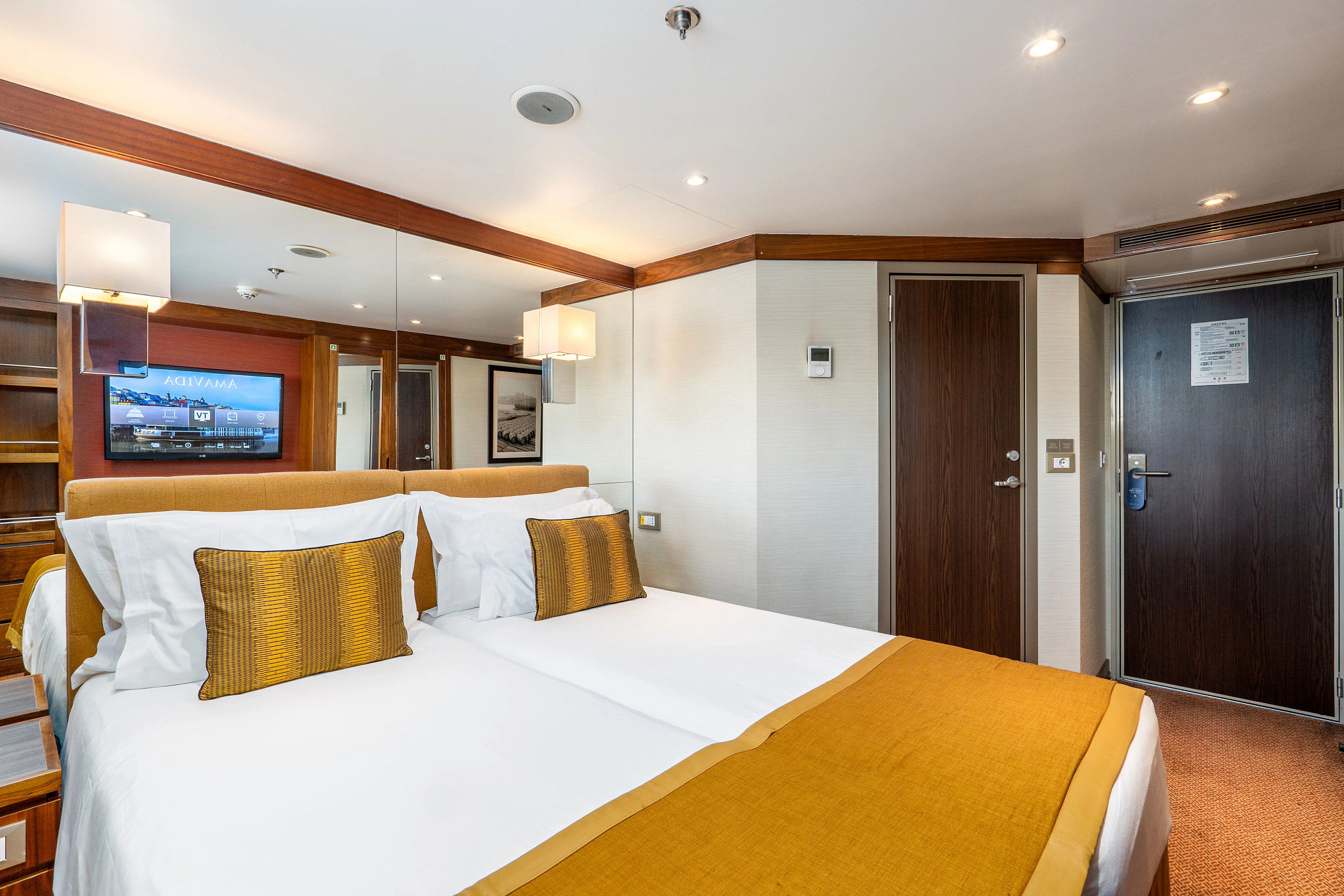 Amawaterways AmaVida Category D & E Stateroom Bedroom 1 ©Bruno Barreira & Amawaterways.jpeg