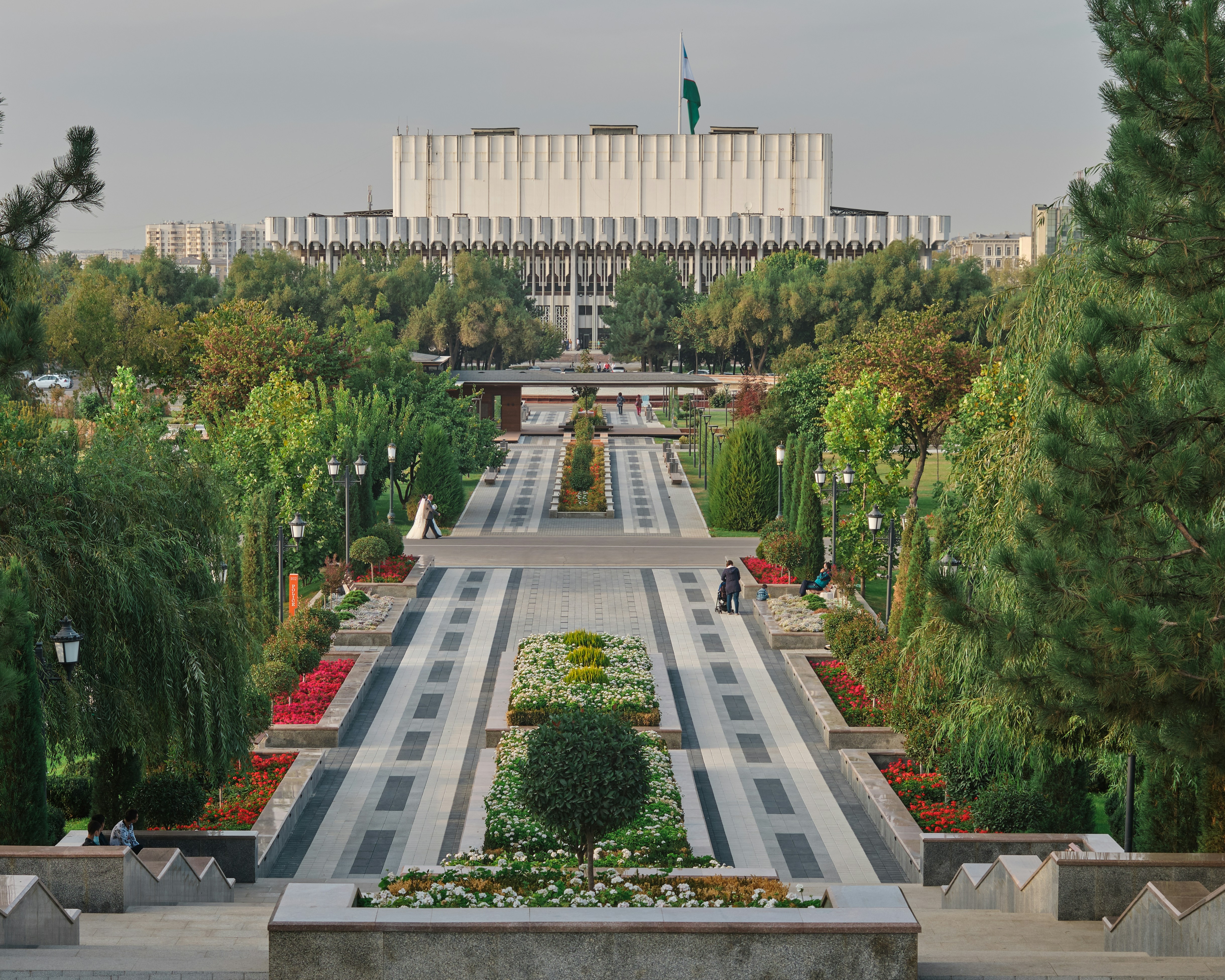 A view from the Alisher Navoi monument to the Istiqlol, Tashkent, Uzbekistan