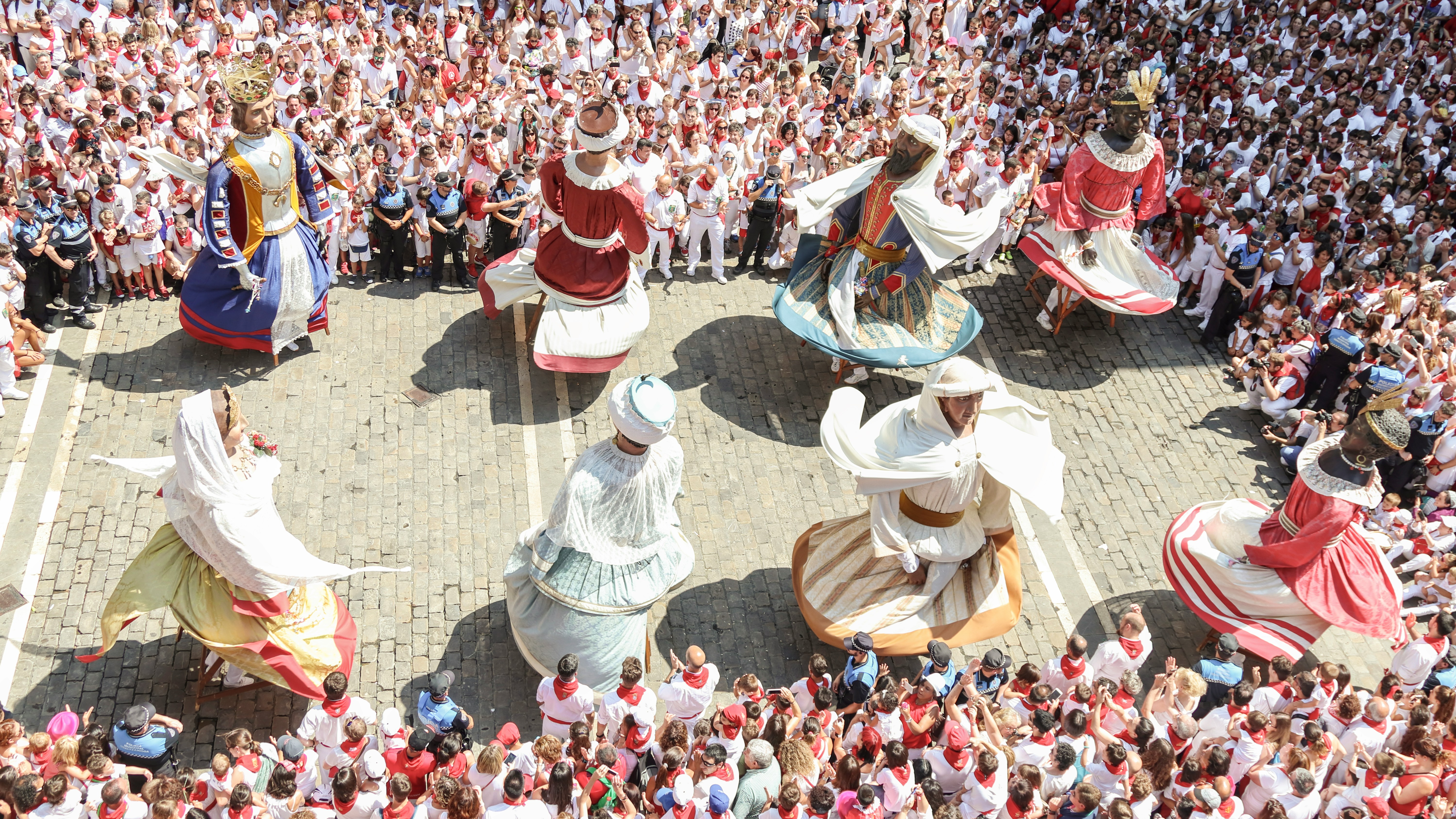 Final dance at the city hall in San Fermin, Pamplona, Spain