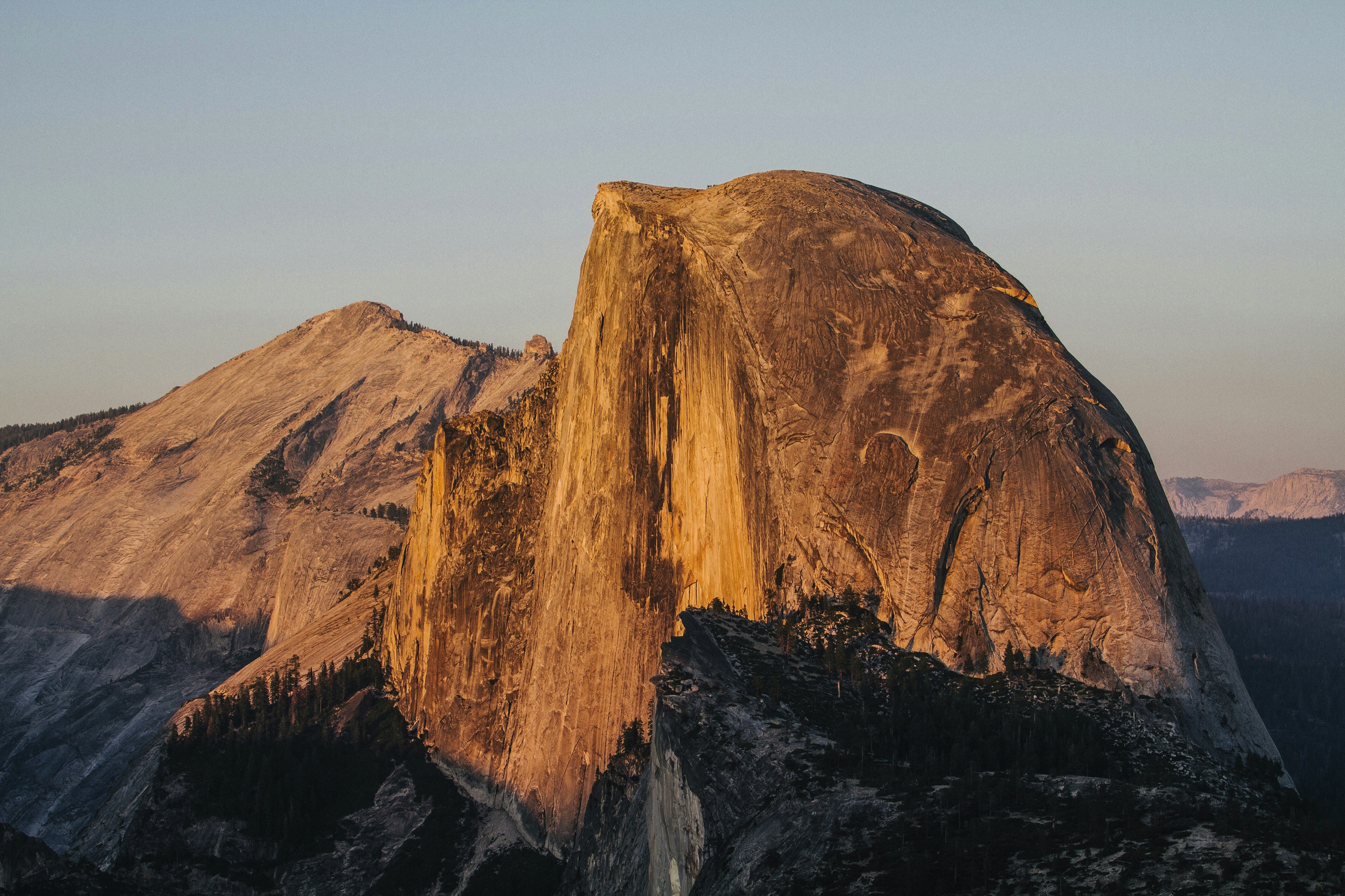 Yosemite National Park’s Half Dome at sunset