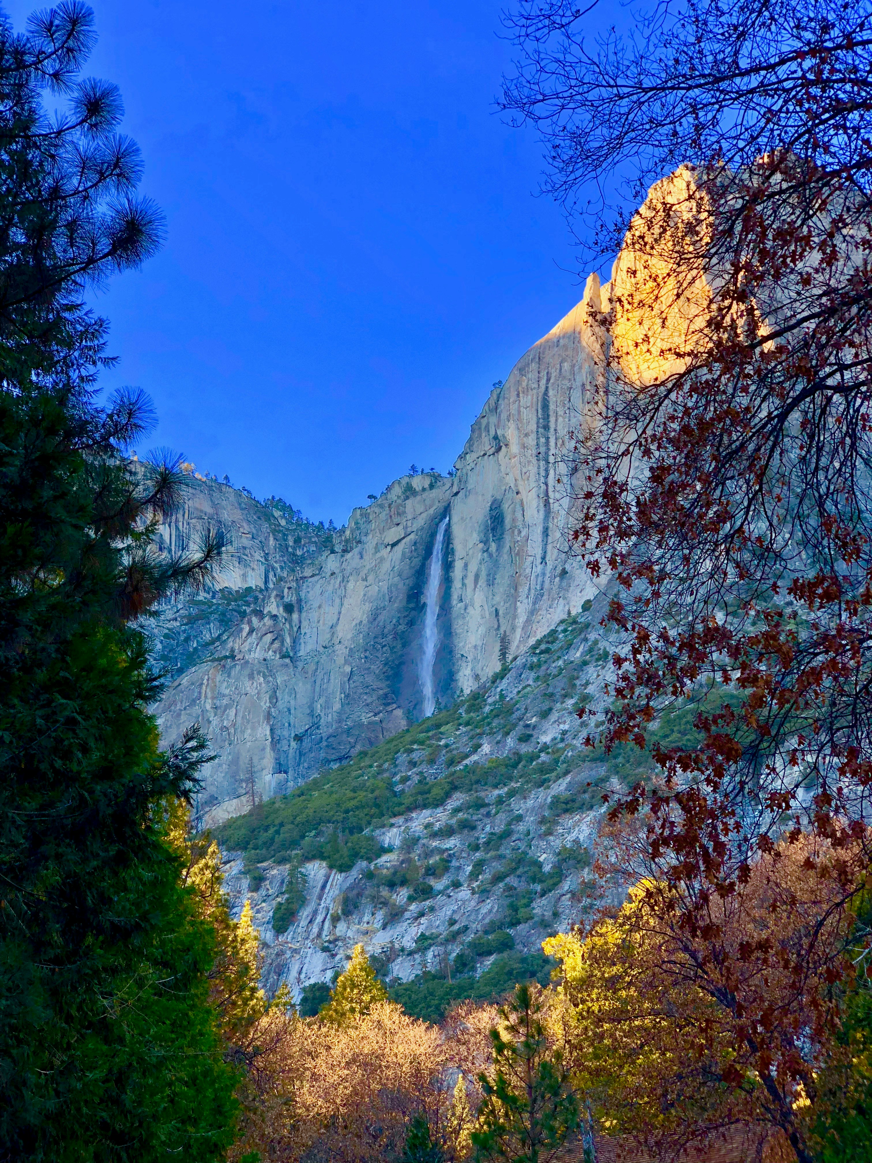 Yosemite Falls At Sunset