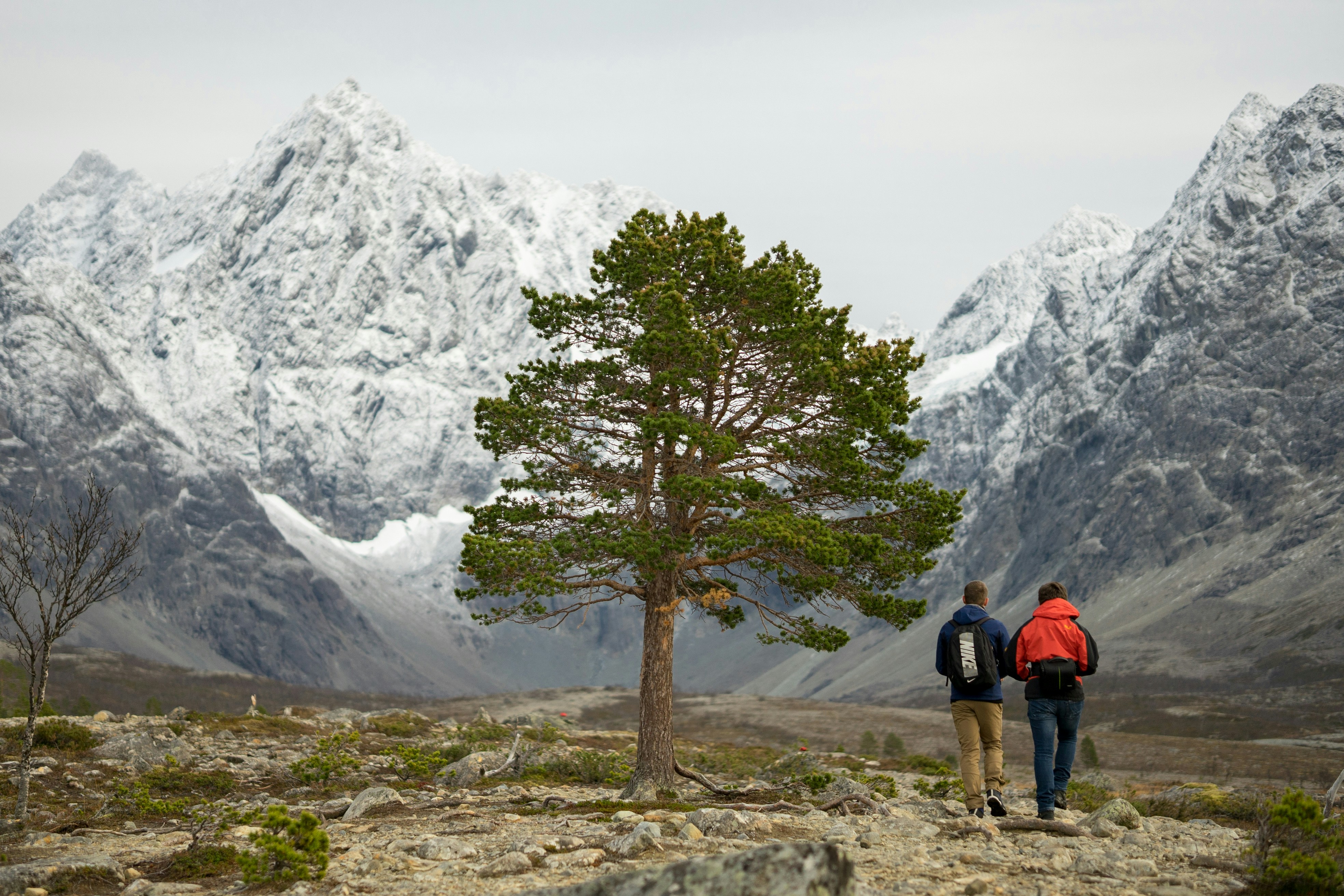 Hiking in the lyngen alps in Norway.
