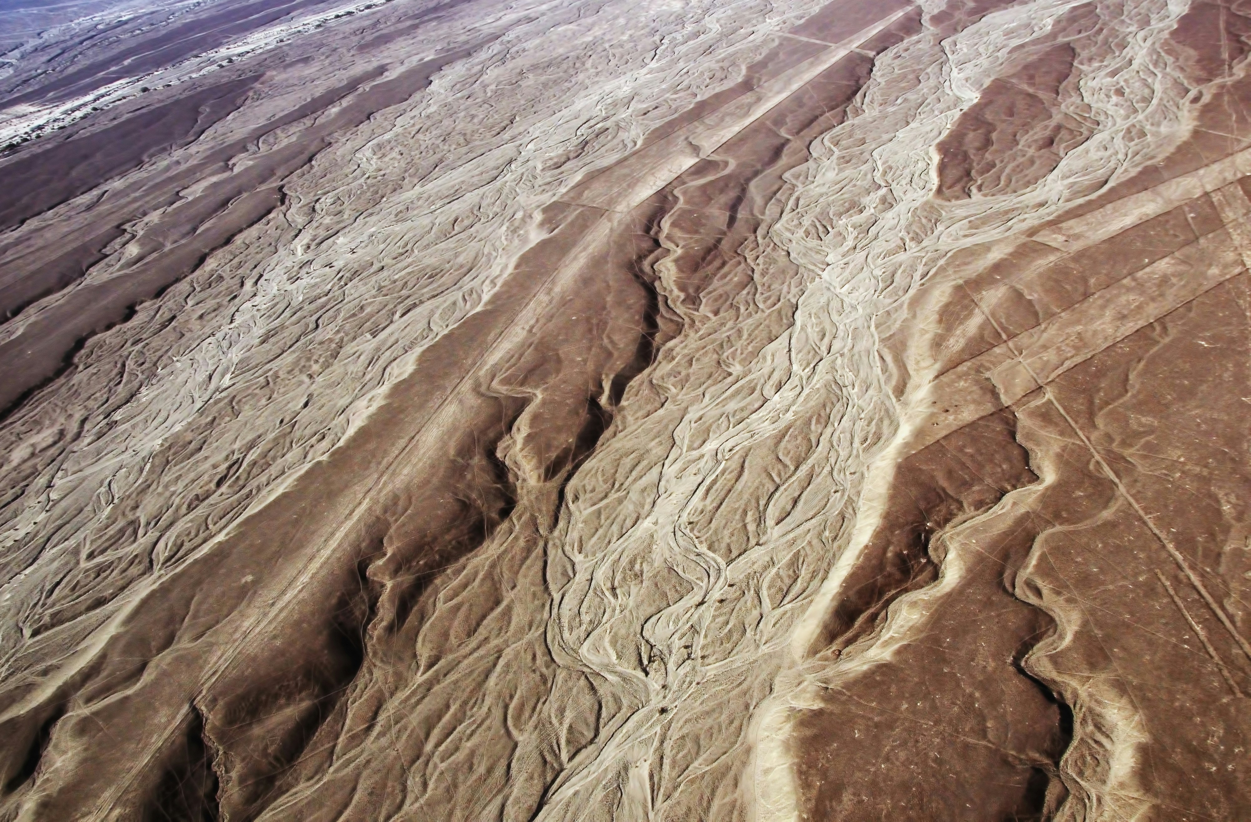 Flying over the Nazca plain in Peru