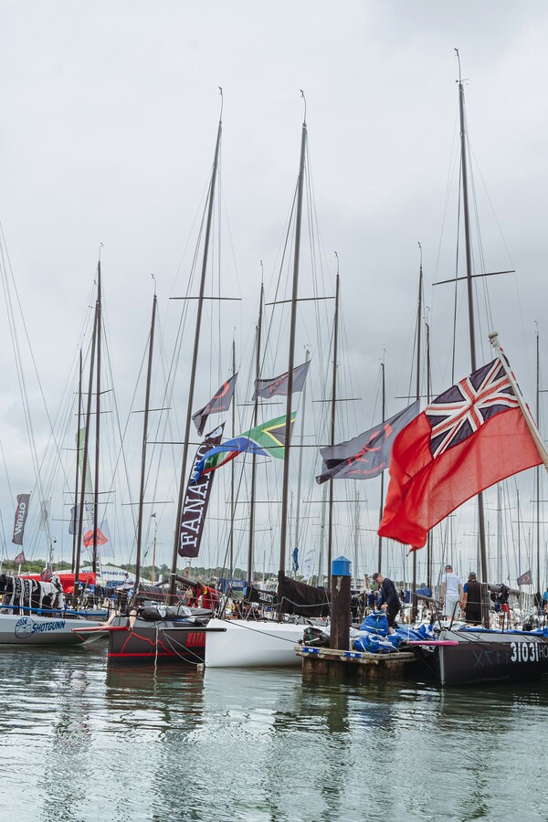 Crews gearing up at the Cowes Regatta, Isle of Wight