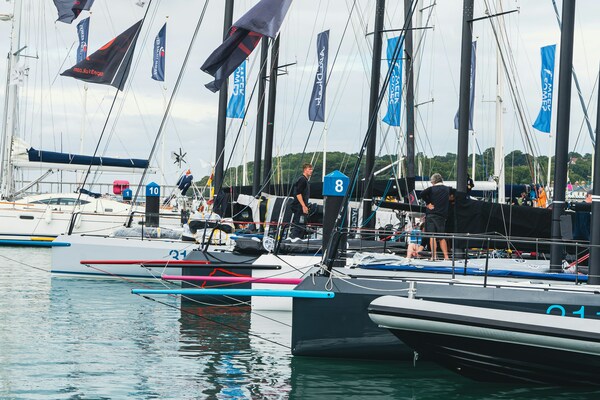 Crews gearing up at the Cowes Regatta, Isle of Wight