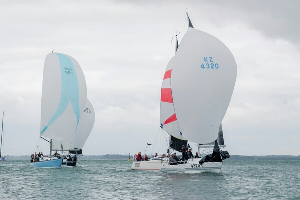 Boats returning to port in Cowes, Isle of Wight
