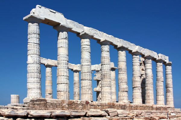 Poseidon Temple in Sounion, Greece