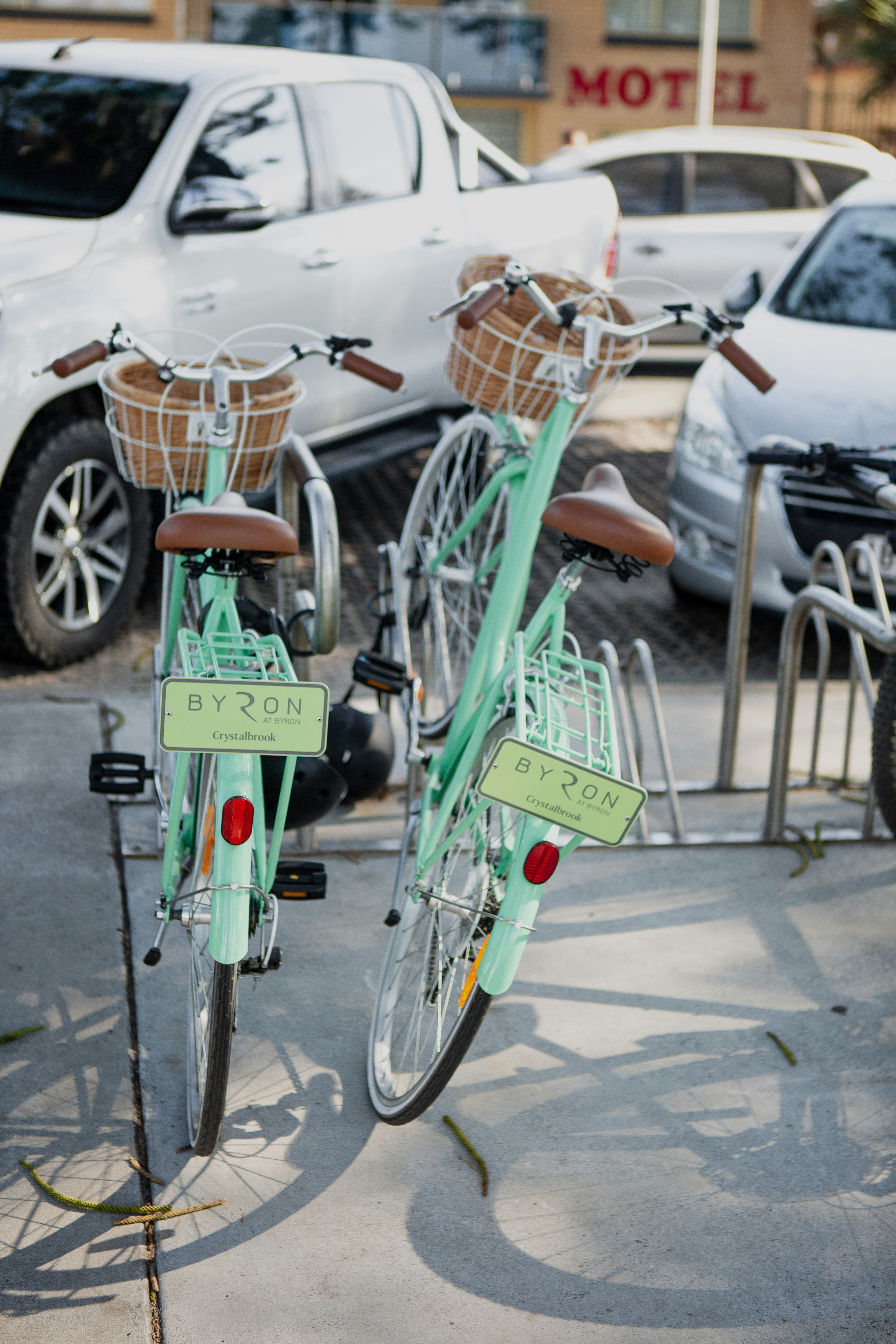packed bikes, Byron Bay NSW, Australia
