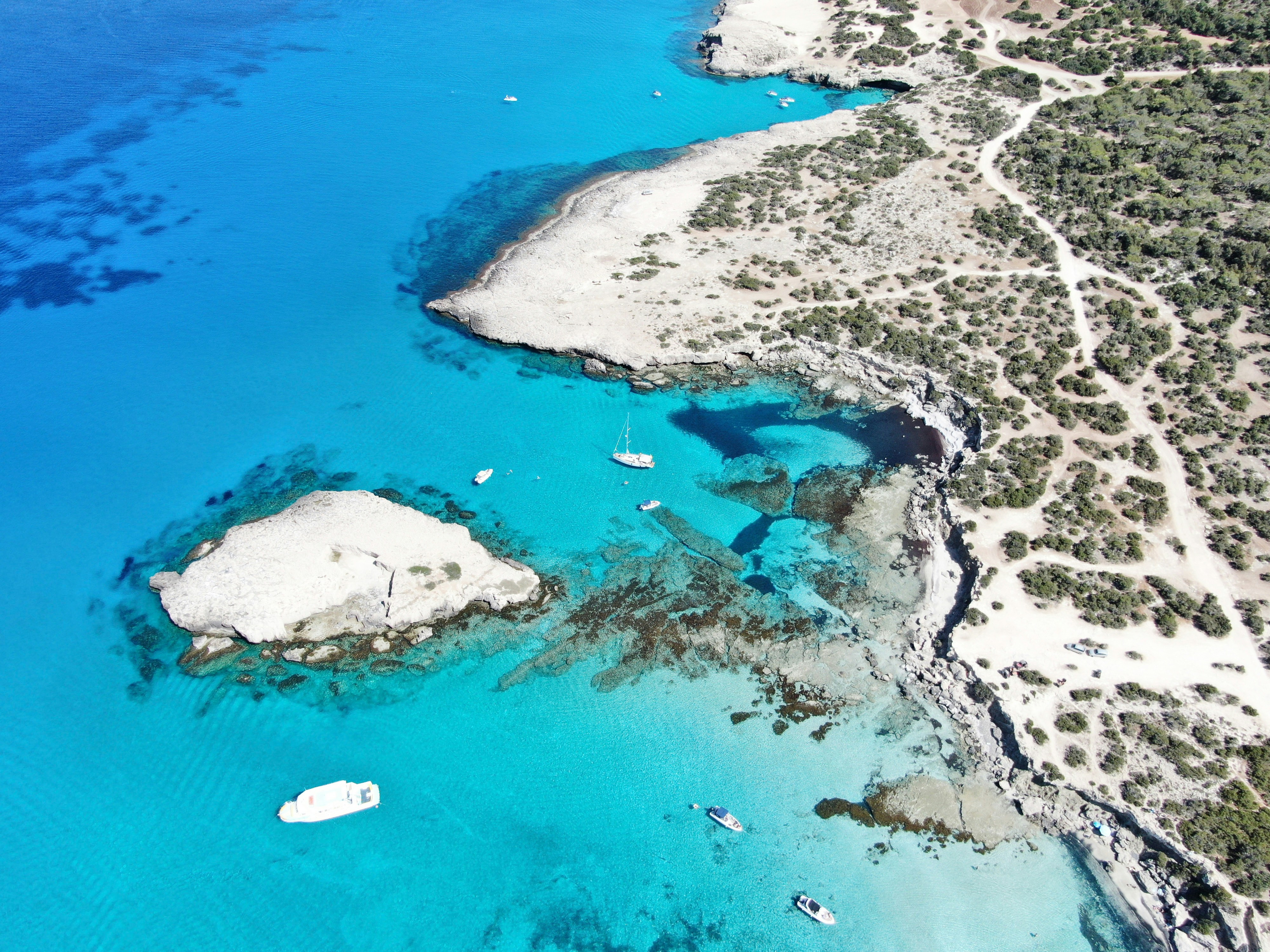 Exceptional clear waters of Paphos, Cyprus.