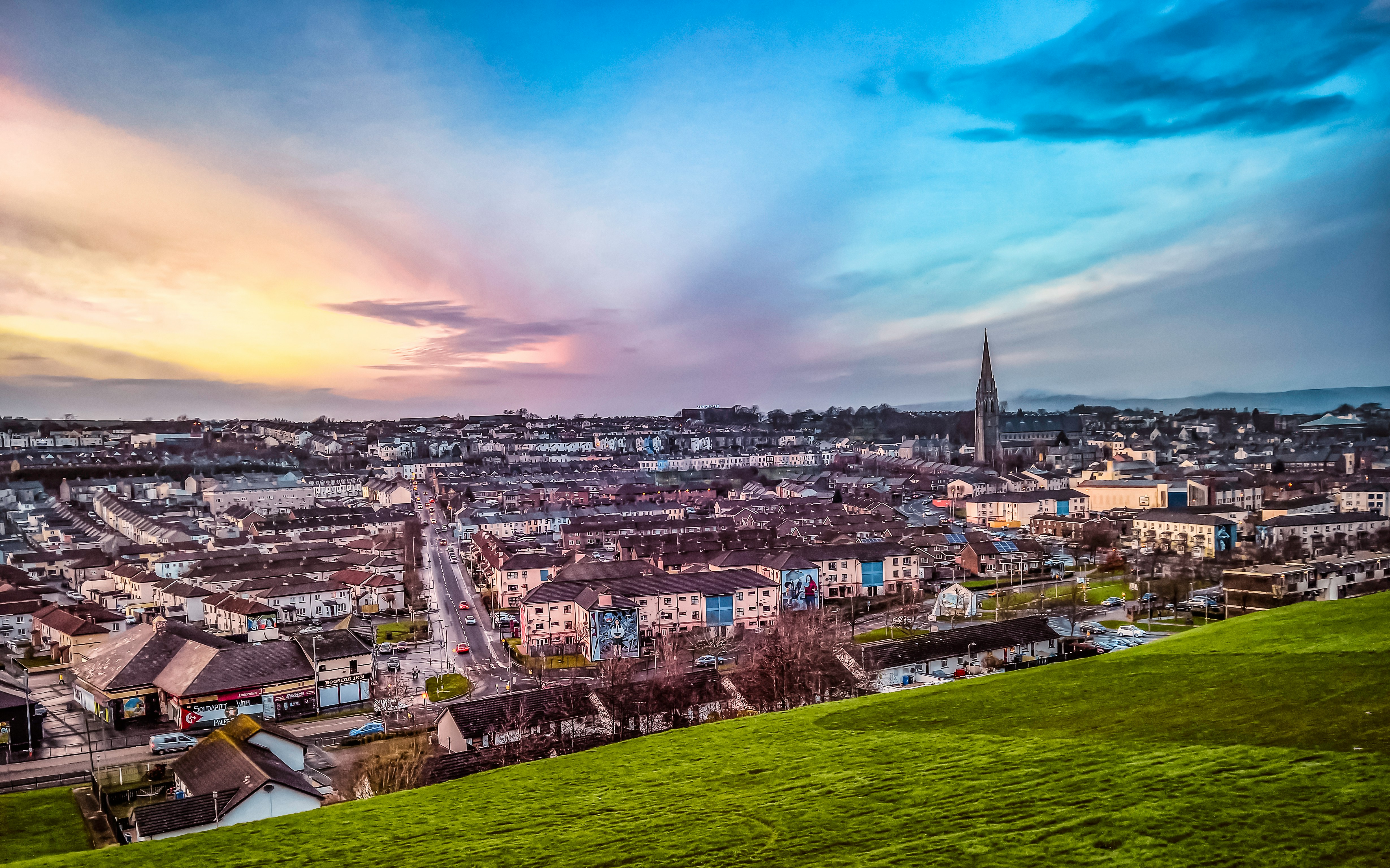 The Derry Walls, The Diamond, Londonderry, Northern Ireland, UK