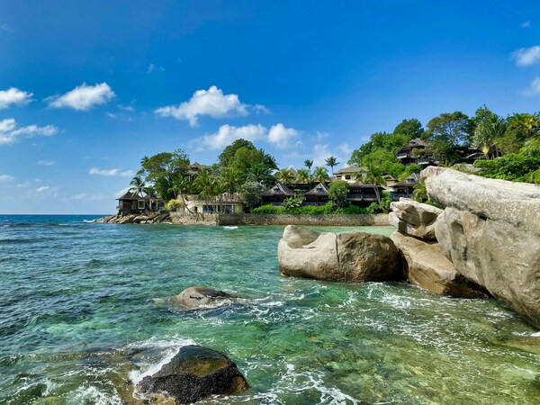 Stunning and inviting beach view in Victoria, Seychelles.