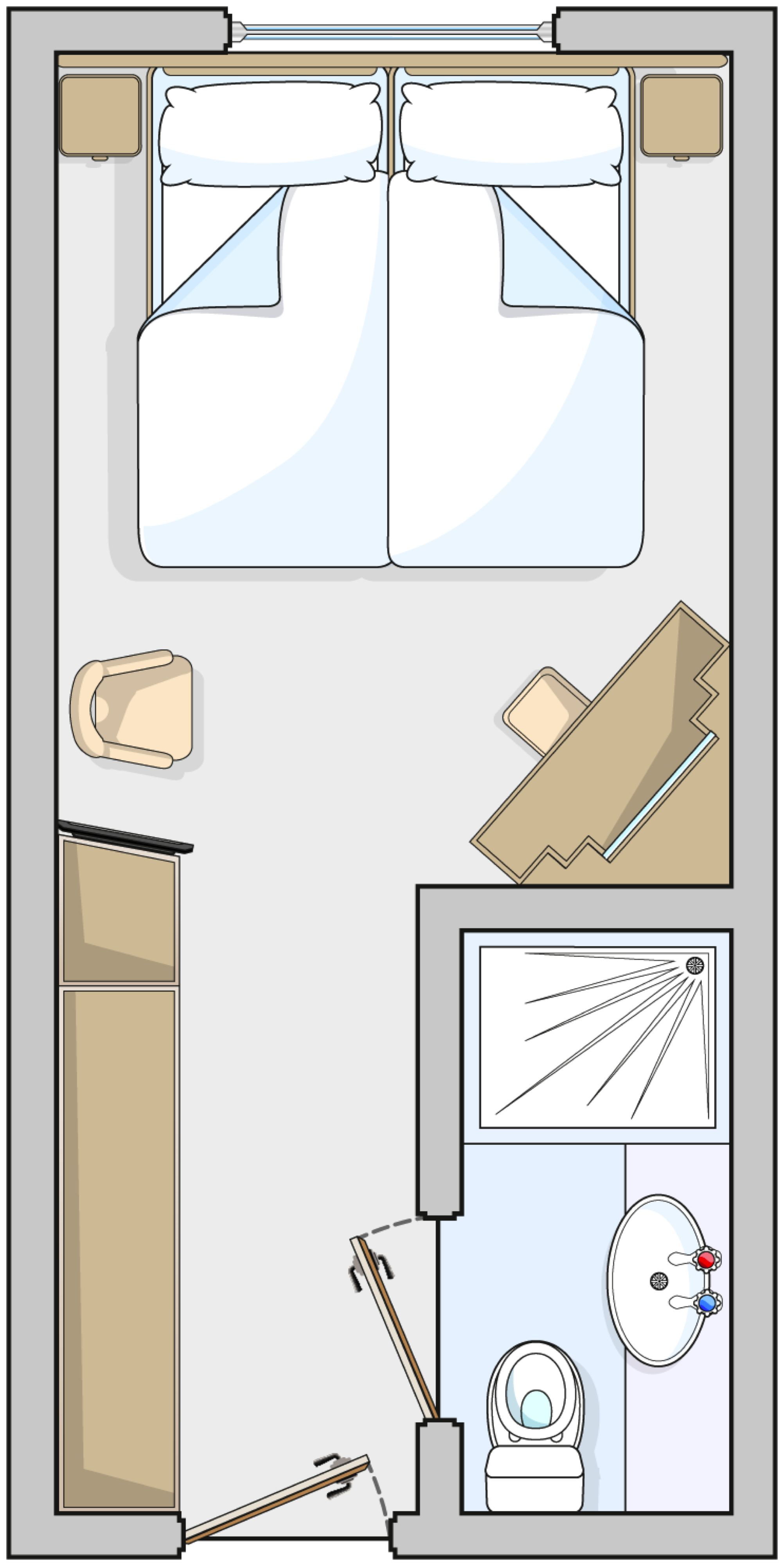 Single Outside Cabin