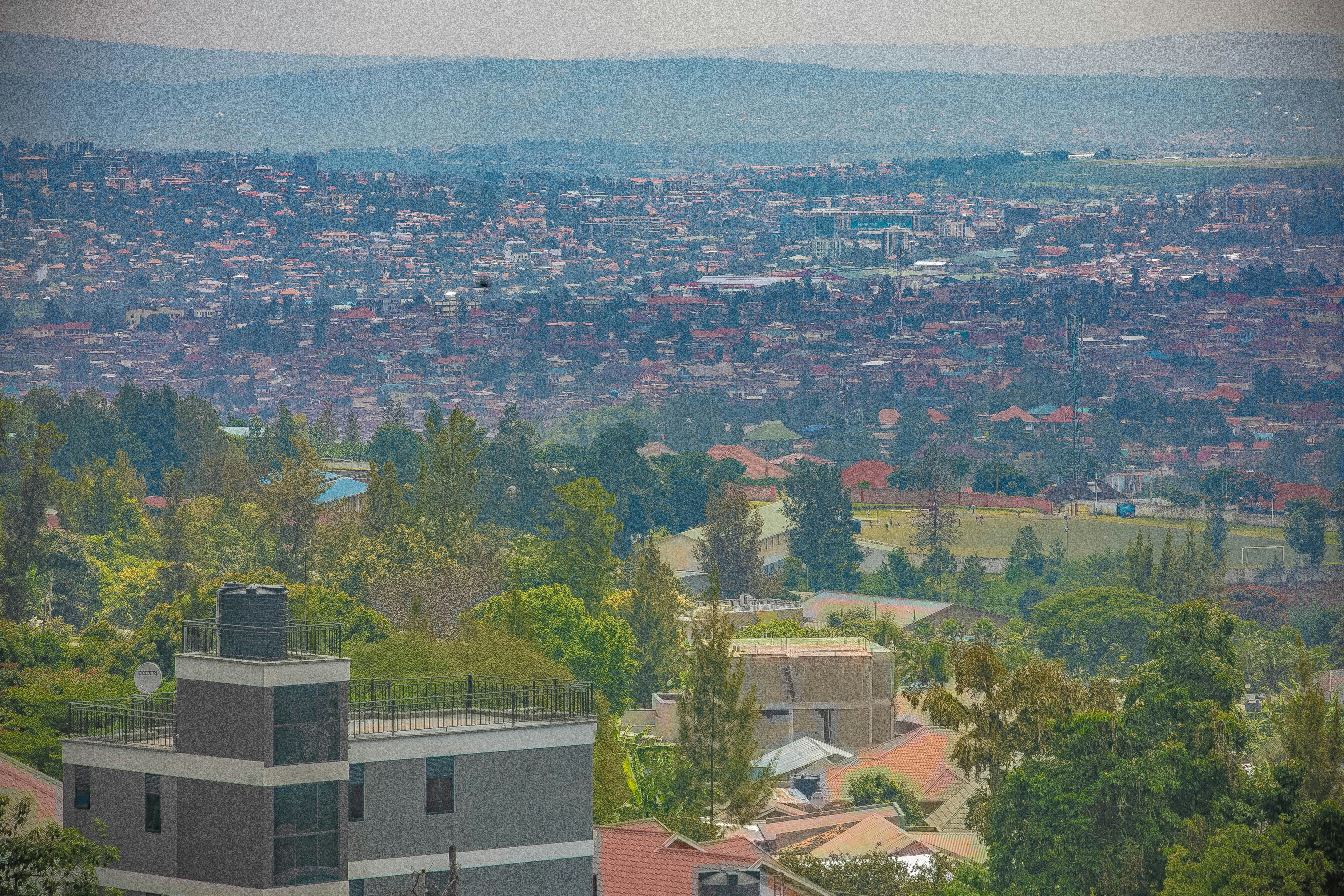 A view of Nyamirambo neighborhood of Kigali from the top of Nyarugenge District Hospital's building