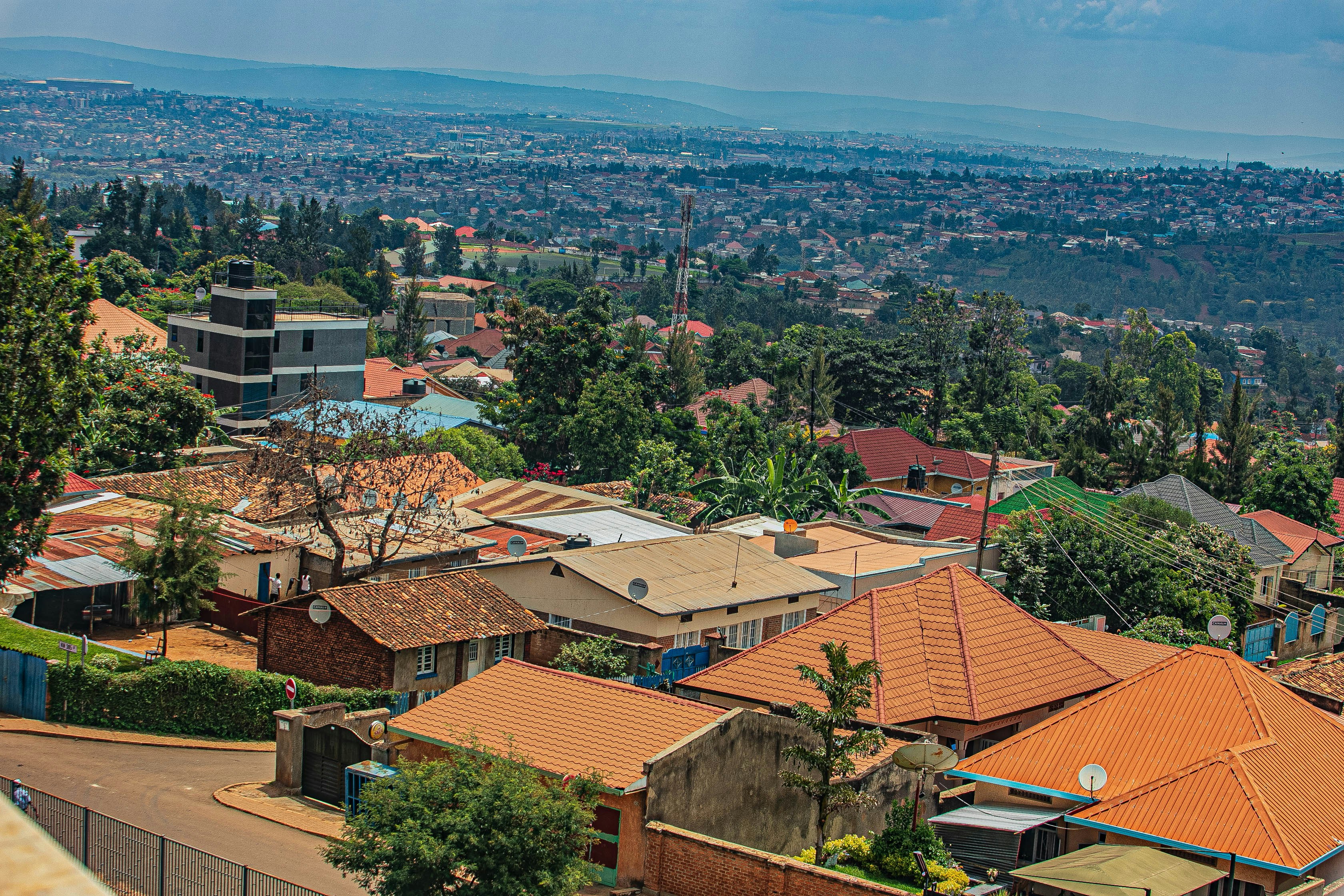 A view of Nyamirambo neighborhood of Kigali from the top of Nyarugenge District Hospital's building