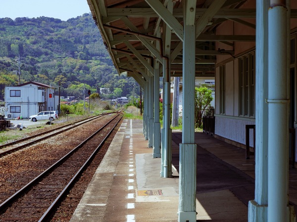 Train station at Hagi _Yamaguchi prefecture_, Japan