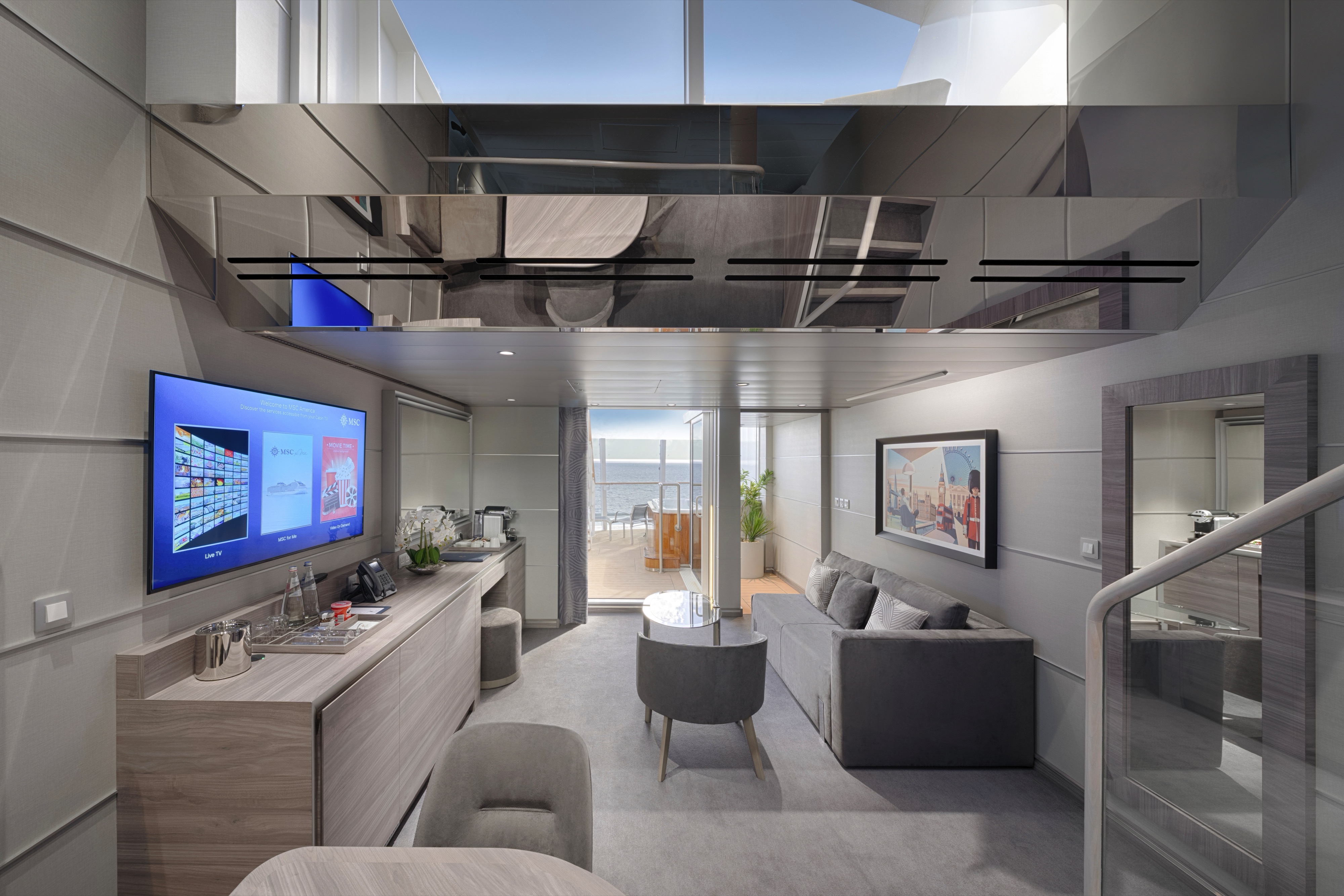 MSC Yacht Club Duplex Suite with Jacuzzi