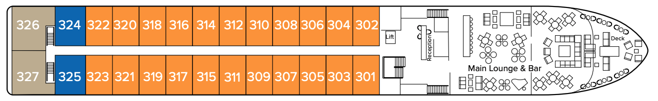 Upper Deck deck plan