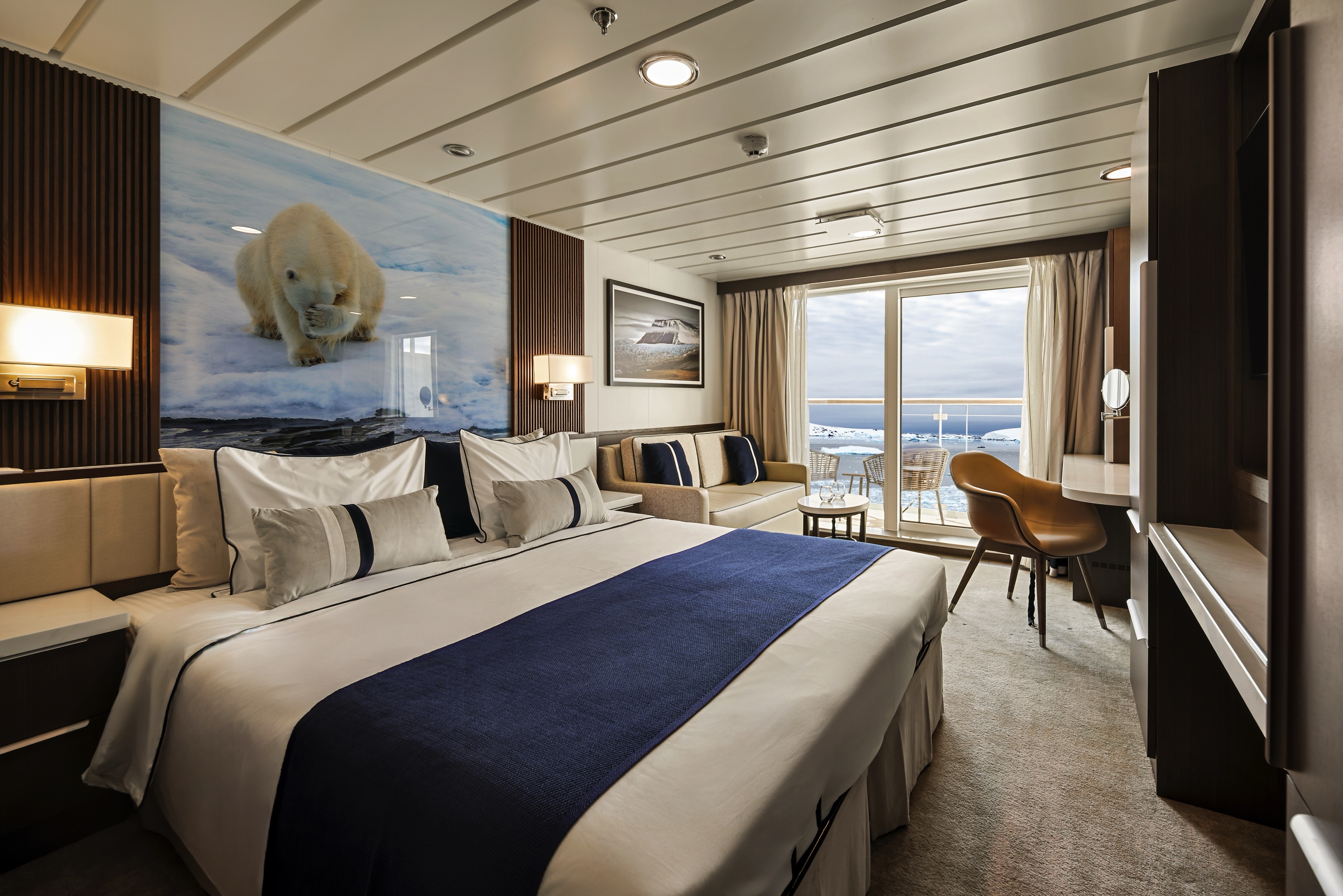 AE Expeditions Douglas Mawson Balcony Stateroom Category B Bedroom ©AE Expeditions.jpg
