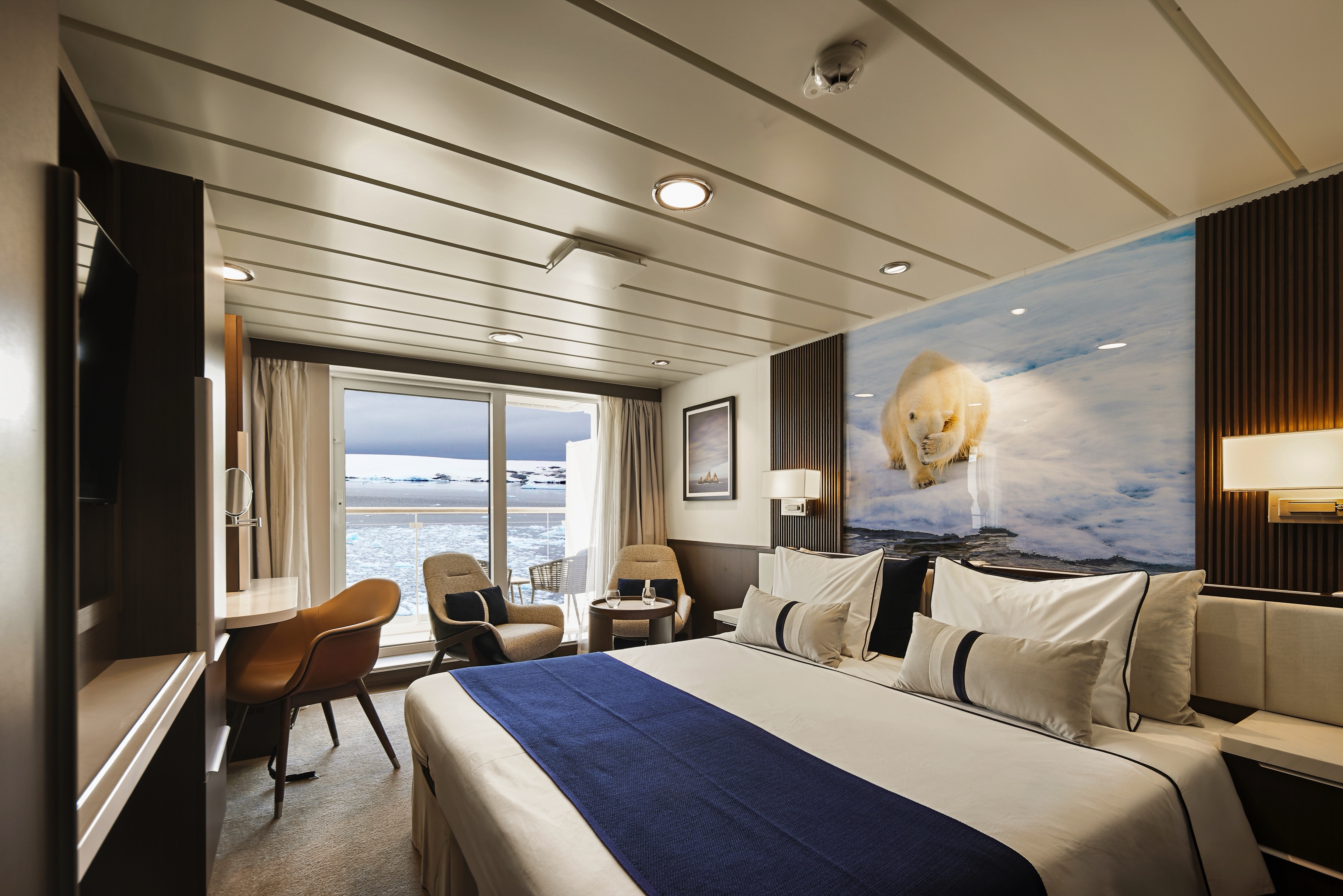 AE Expeditions Douglas Mawson Balcony Stateroom Category C Bedroom ©AE Expeditions.jpg